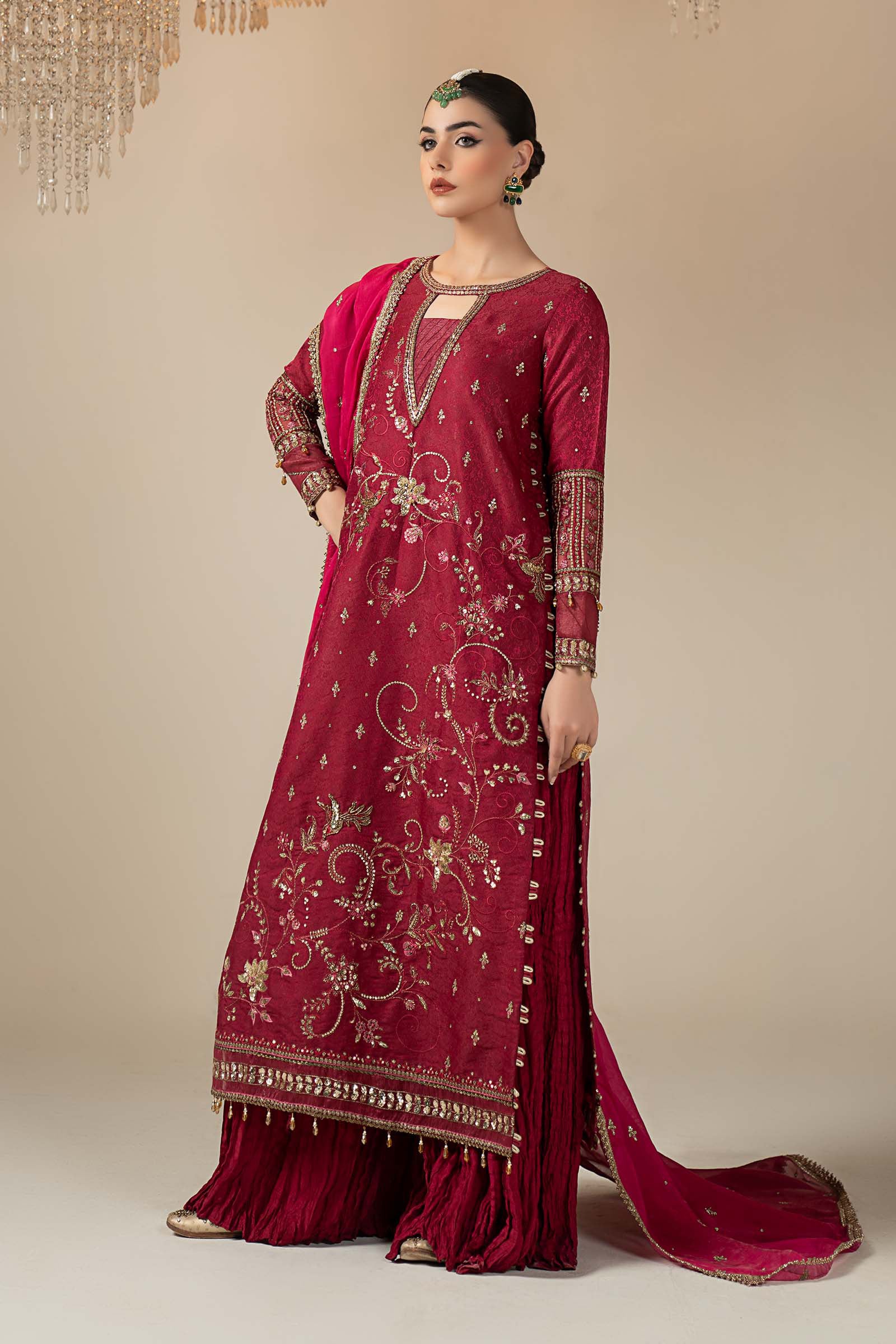 3 Piece Embroidered Jacquard Suit - Image 2