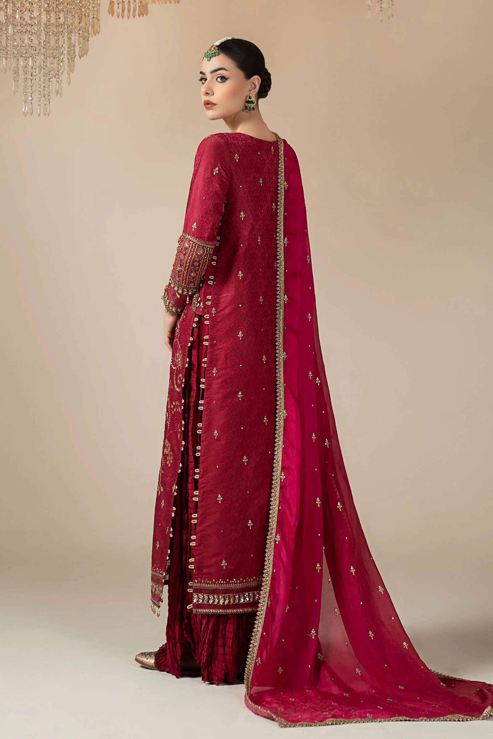 3 Piece Embroidered Jacquard Suit - Image 7
