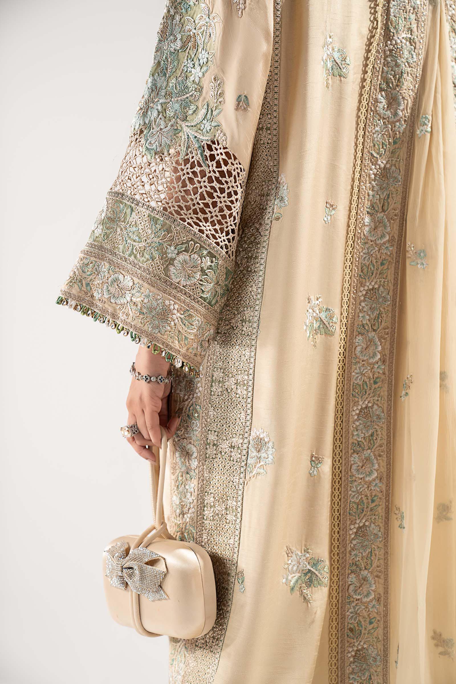 3 Piece Embroidered Raw Silk Suit - Image 4