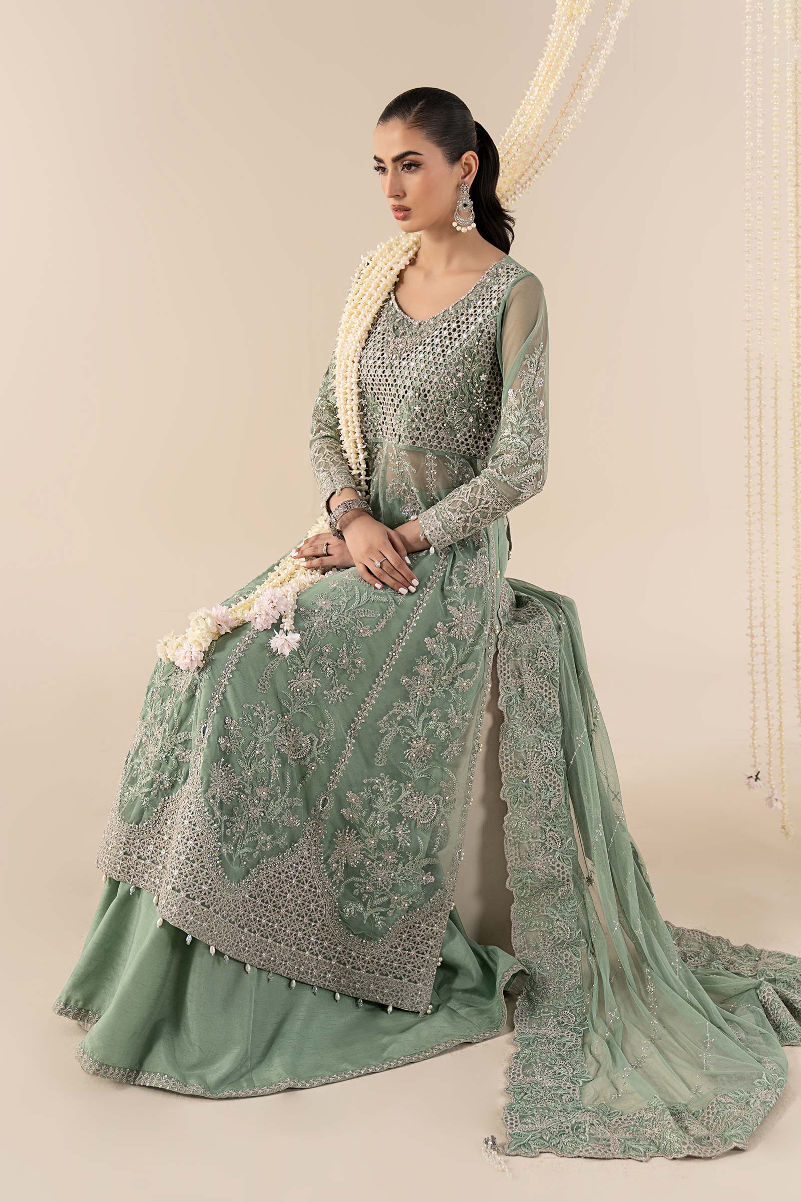 3 Piece Embroidered Net Suit - Image 3