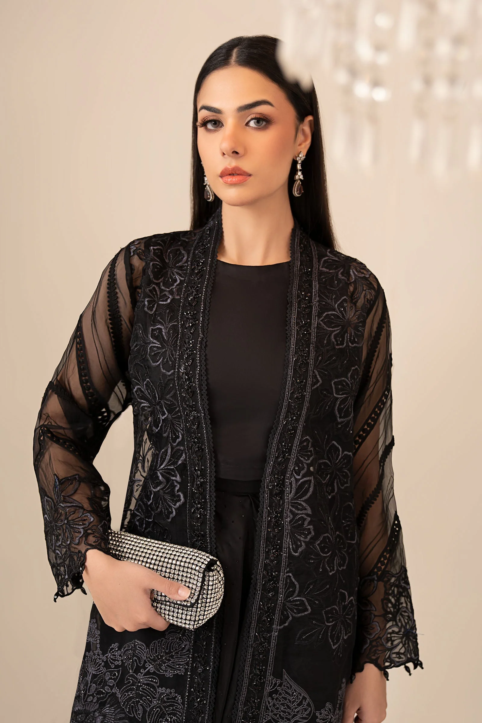 4 Piece Embroidered Organza Suit - Image 2