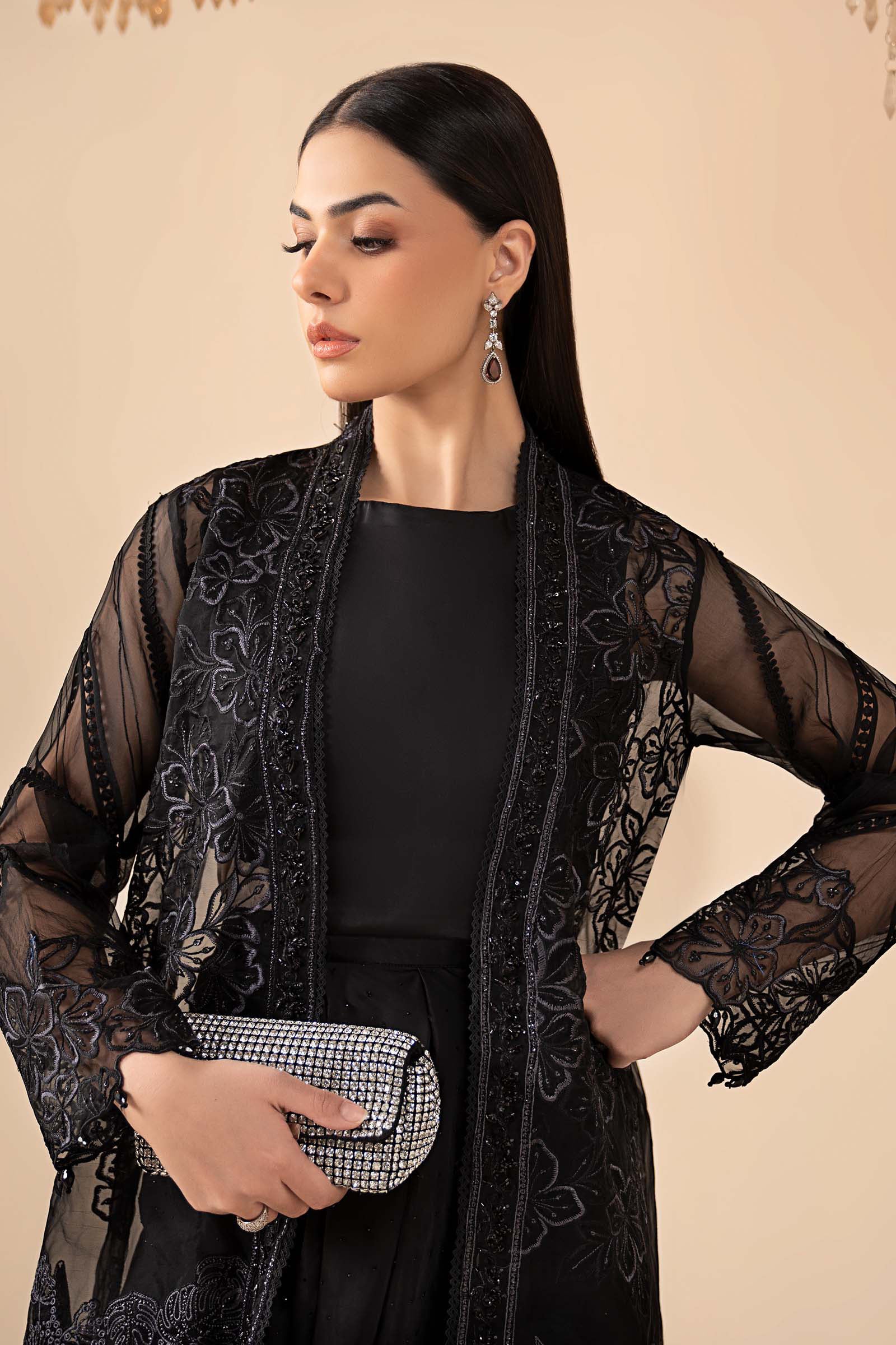 4 Piece Embroidered Organza Suit - Image 3