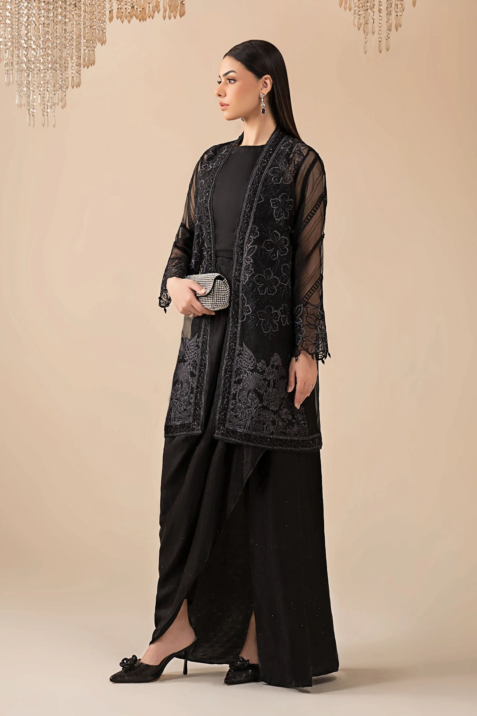 4 Piece Embroidered Organza Suit - Image 7