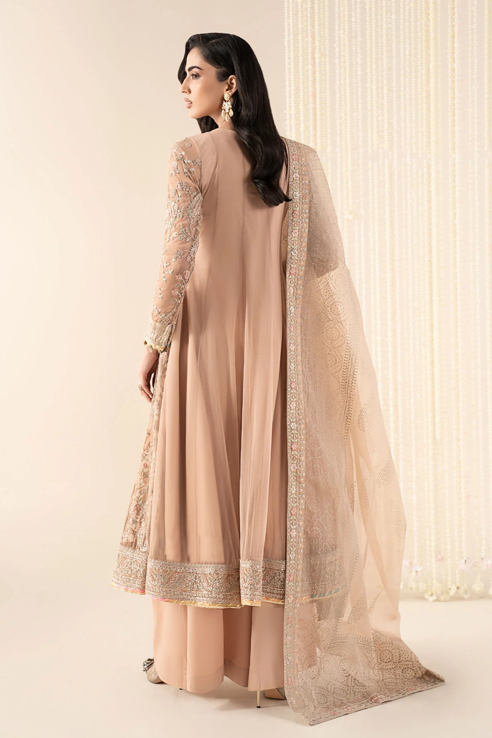 3 Piece Embroidered Net Suit - Image 8