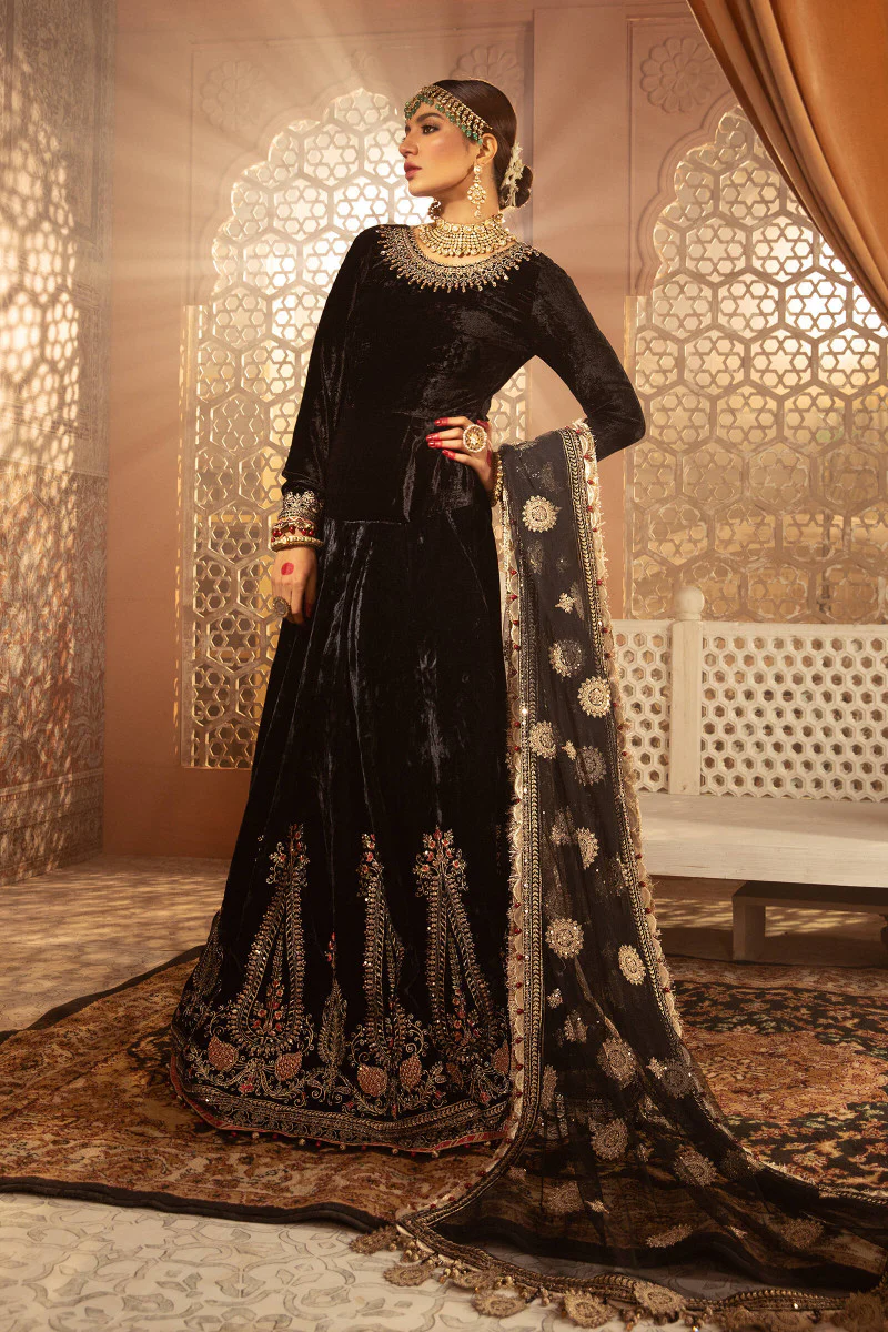 Unstitched Velvet VEL-20-104-Black - Image 3