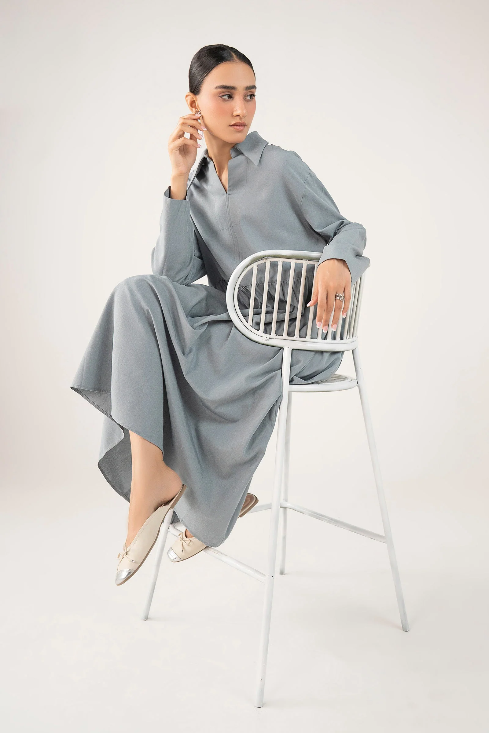 Relaxed Woven Dress - Image 3