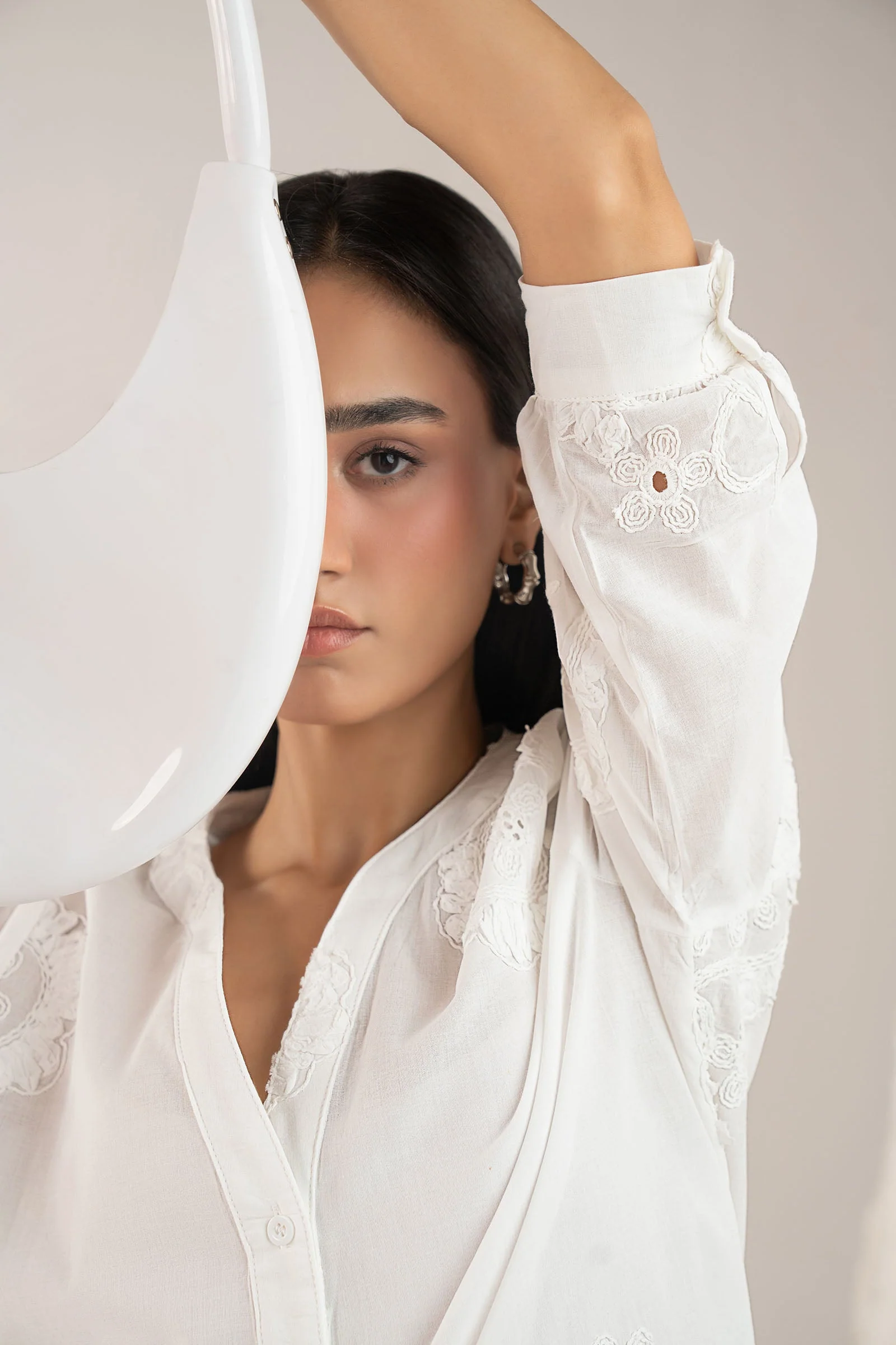 Embroidered Cotton Dress - Image 3