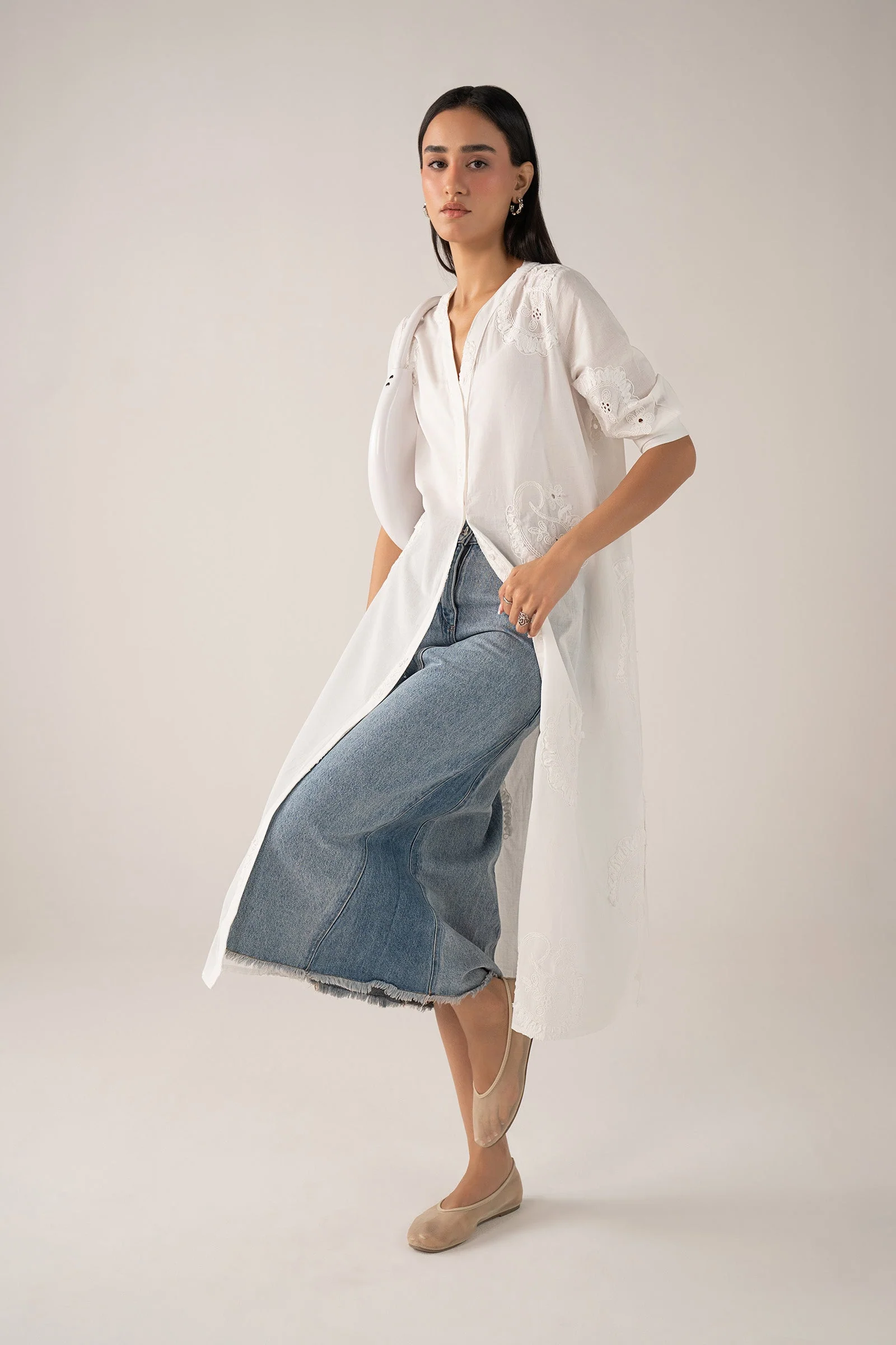 Embroidered Cotton Dress - Image 4