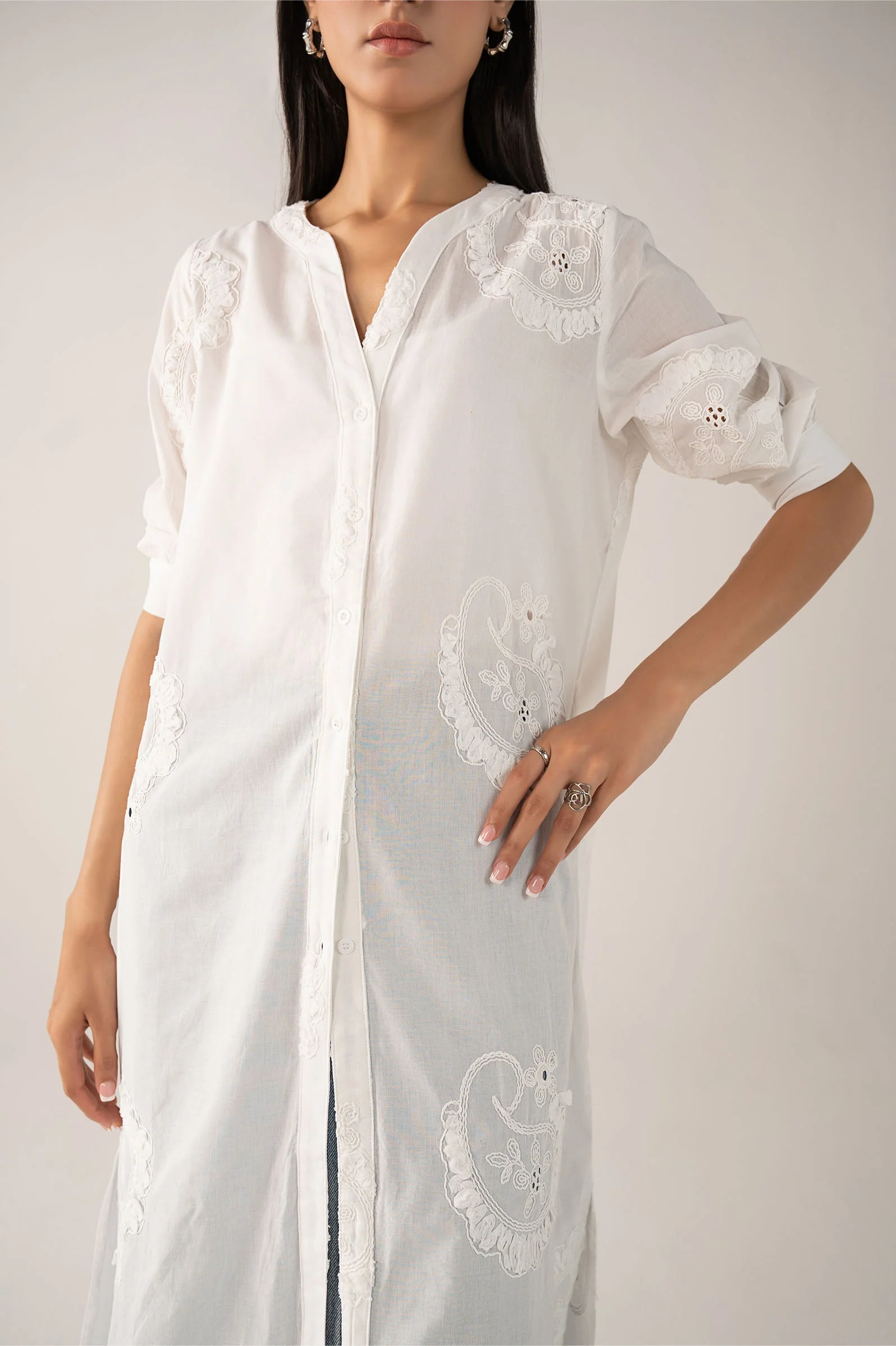 Embroidered Cotton Dress - Image 5