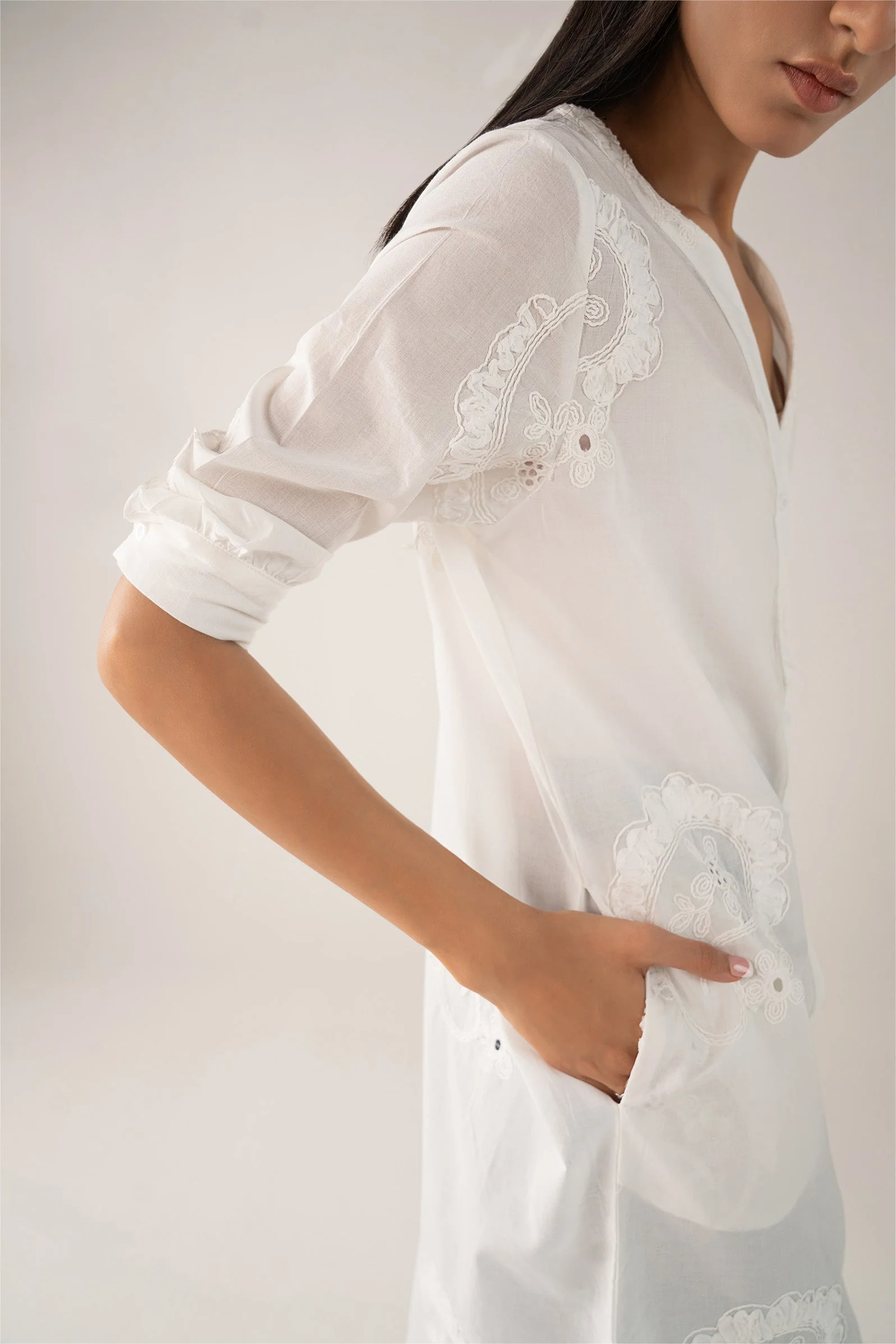 Embroidered Cotton Dress - Image 6