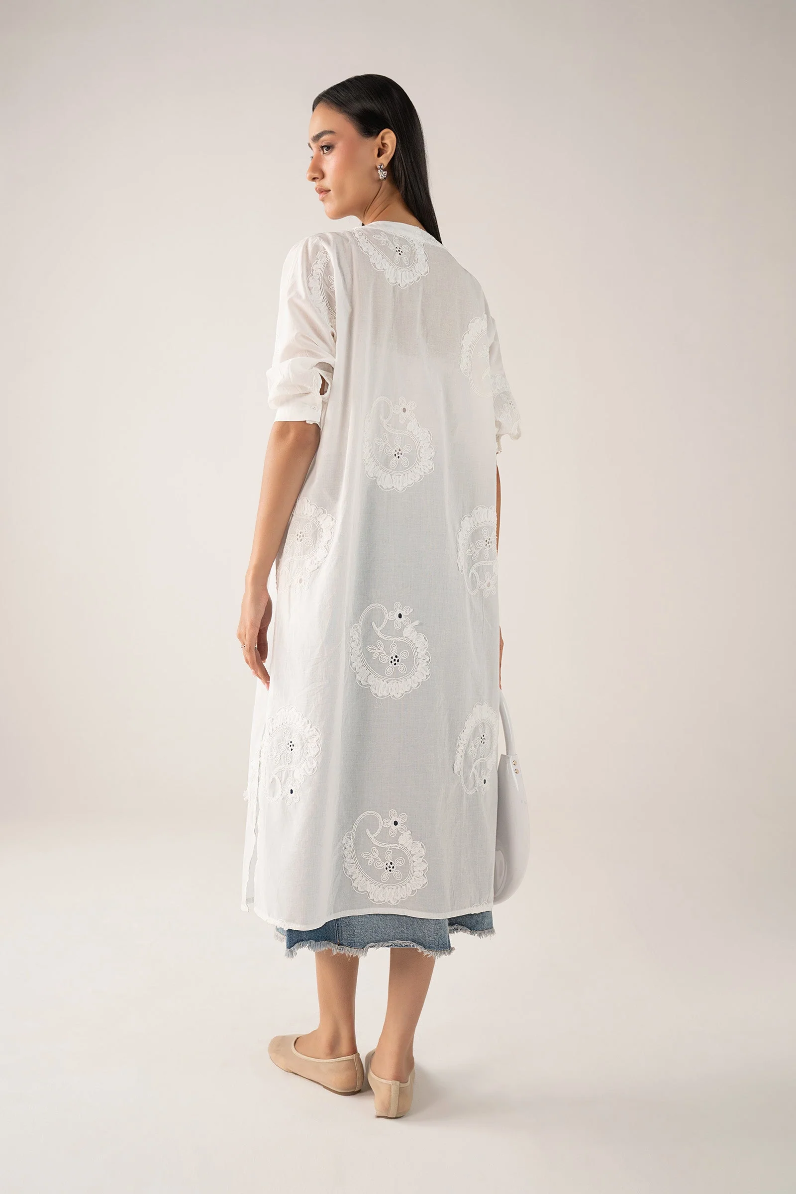 Embroidered Cotton Dress - Image 9