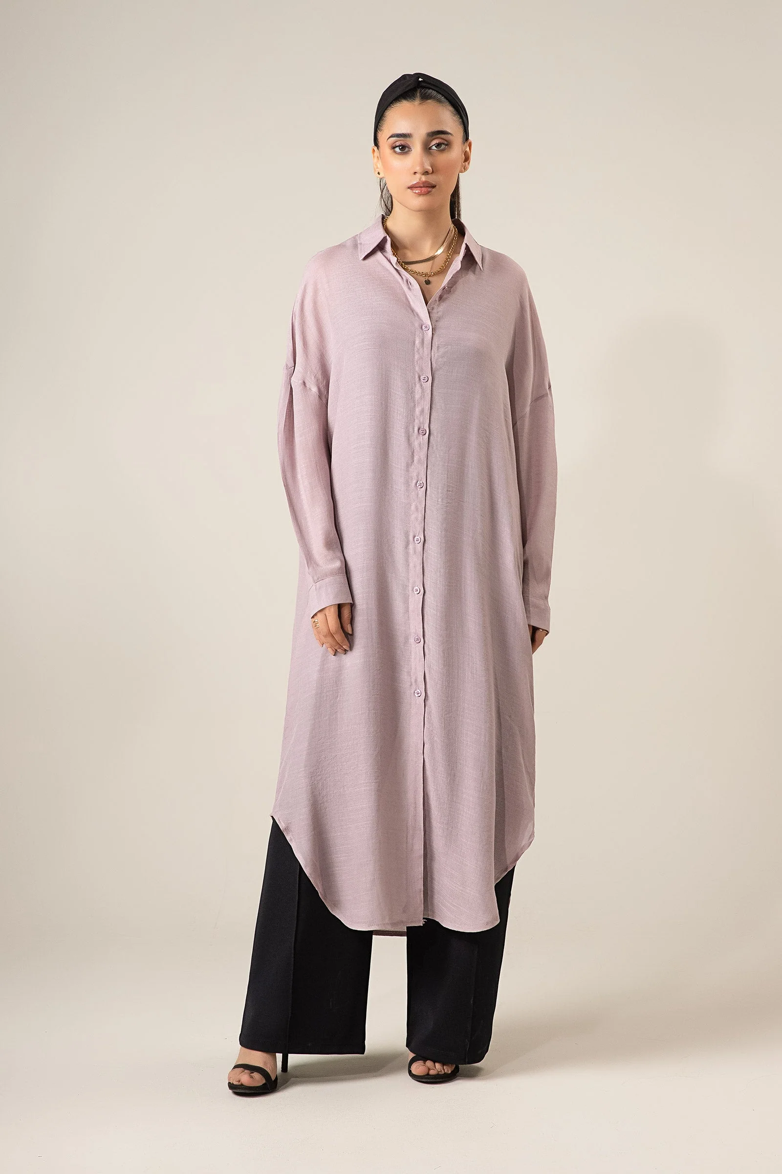 Long Button Down Shirt Dress - Image 2