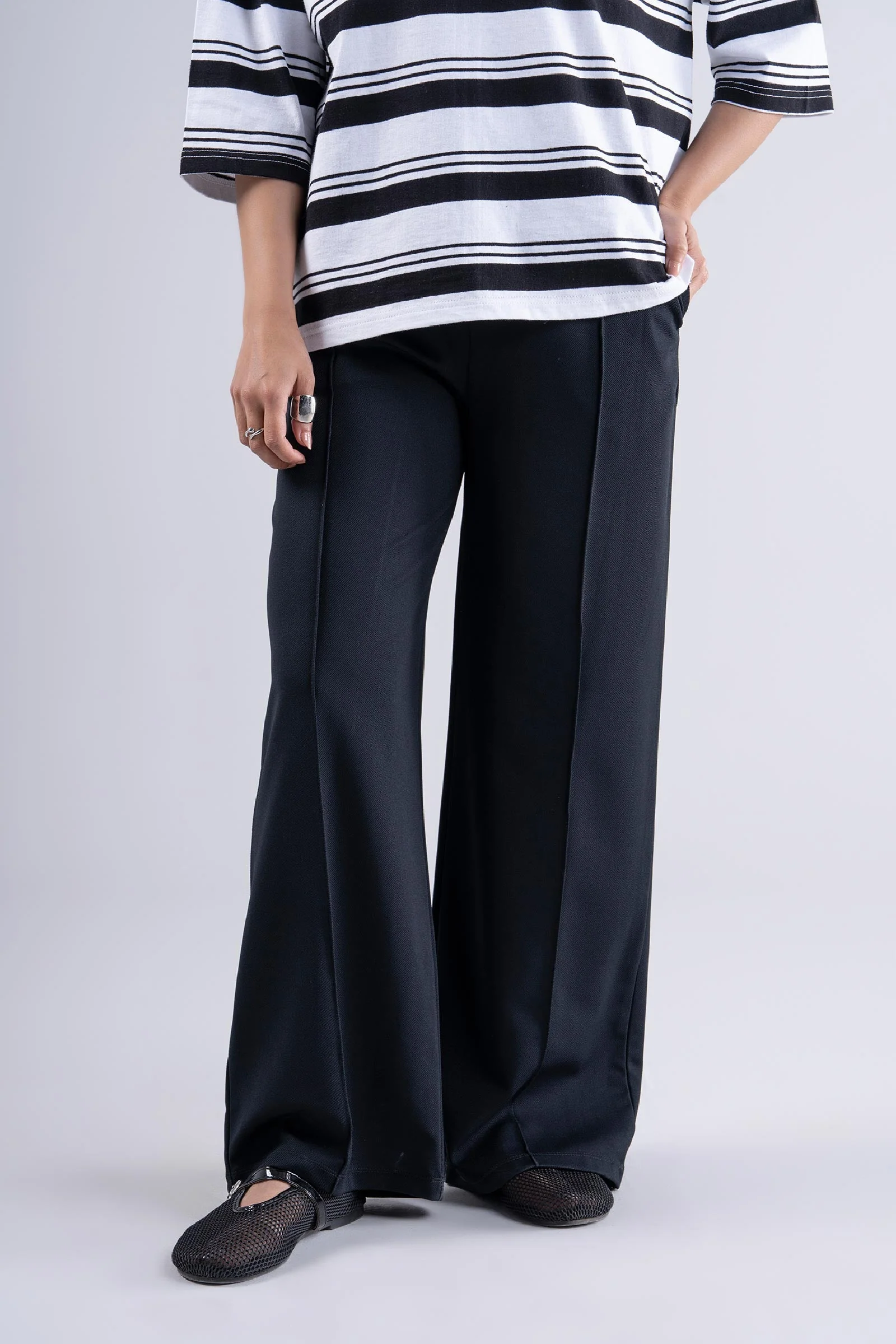 Wide Leg Knitted Pants - Image 2