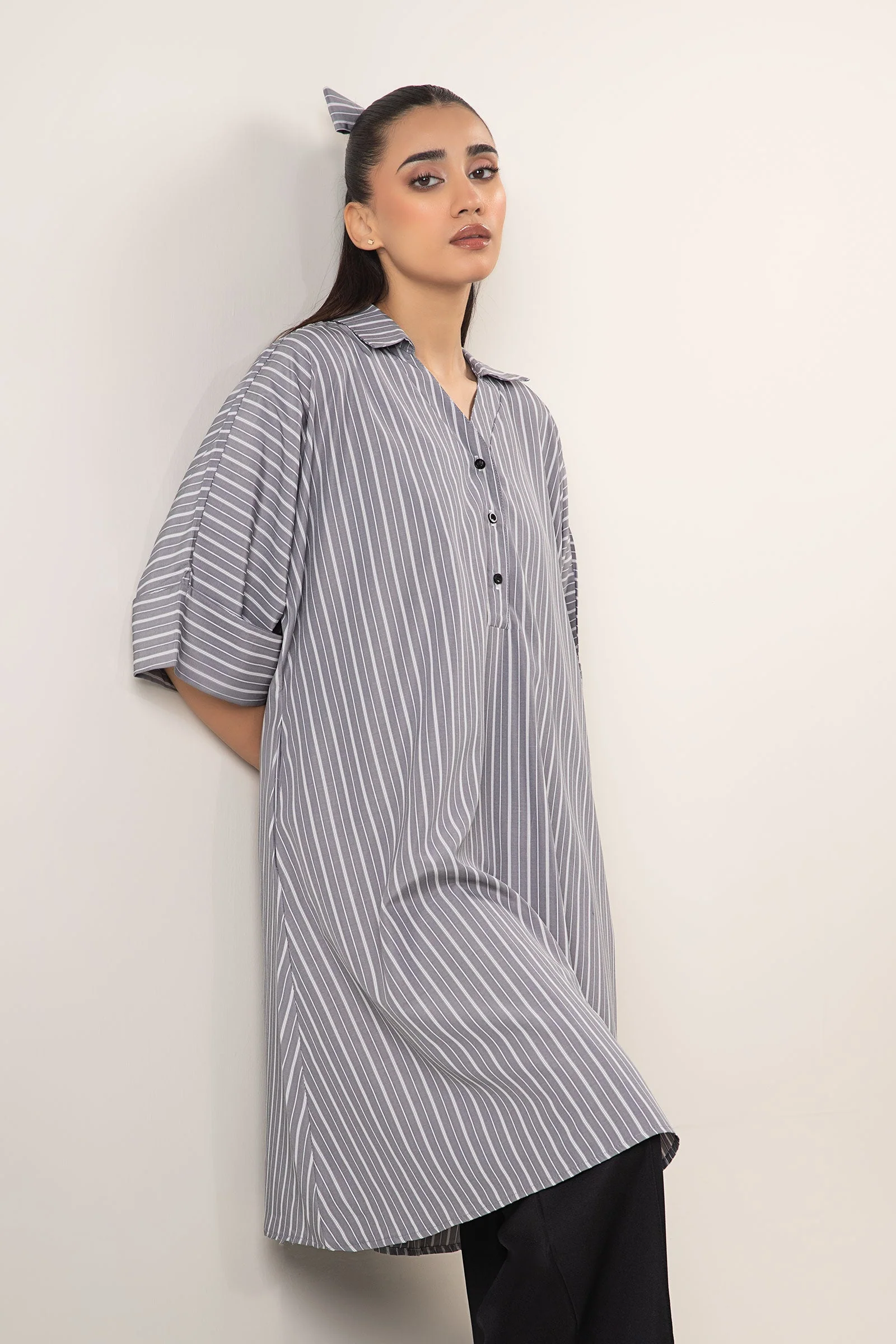 Belt Striped Tunic - Image 4