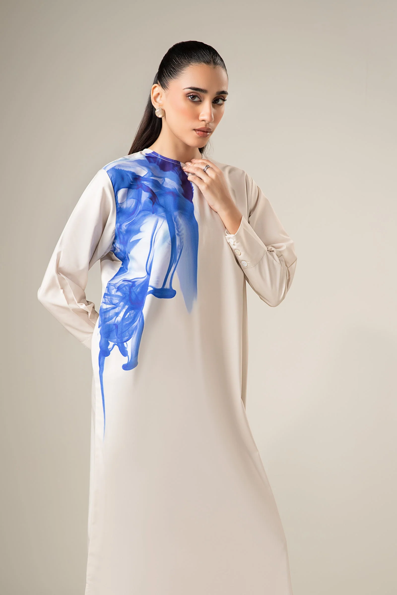 Abstract Print Dress - Image 3