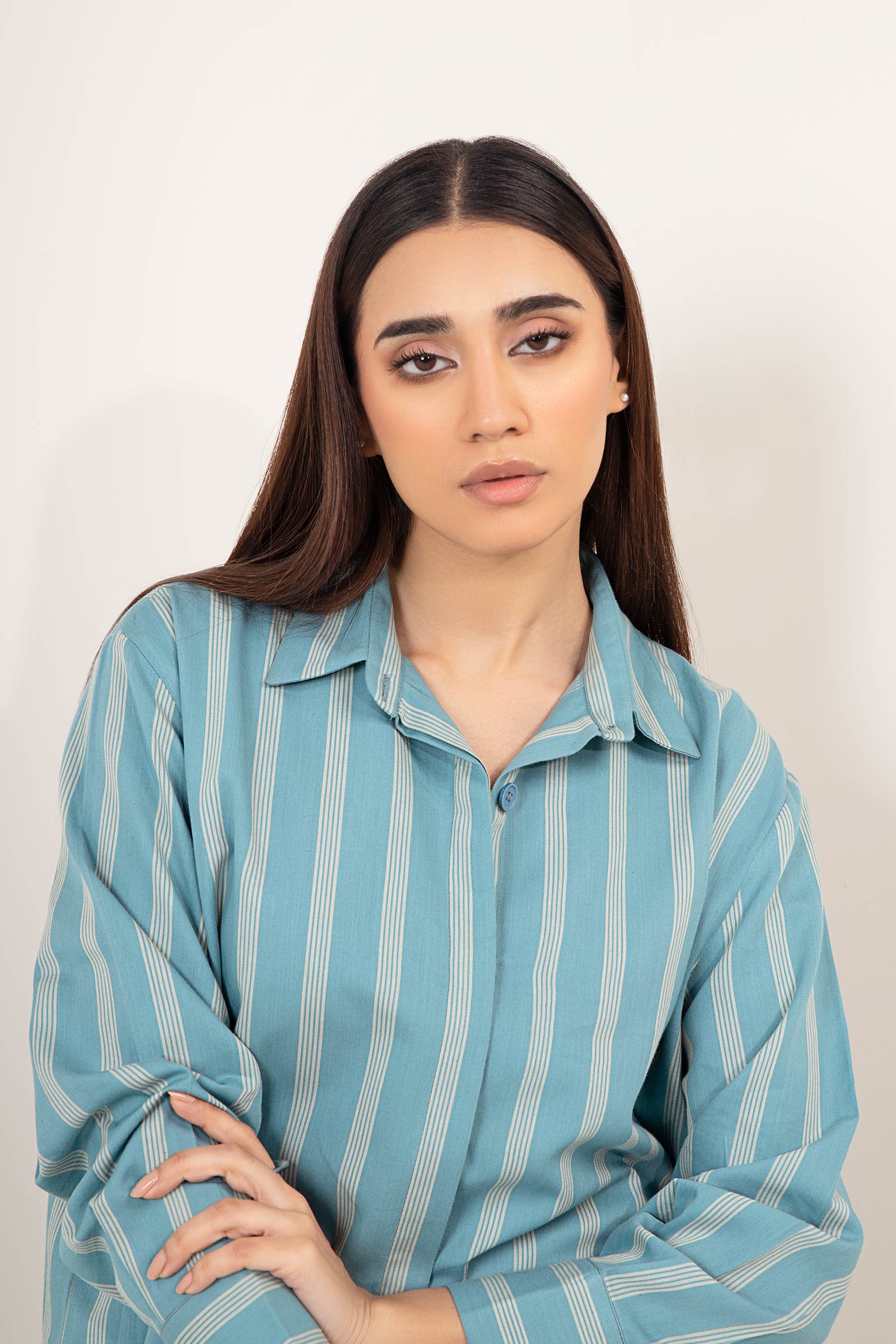 Striped Button-Down Dress - Image 2