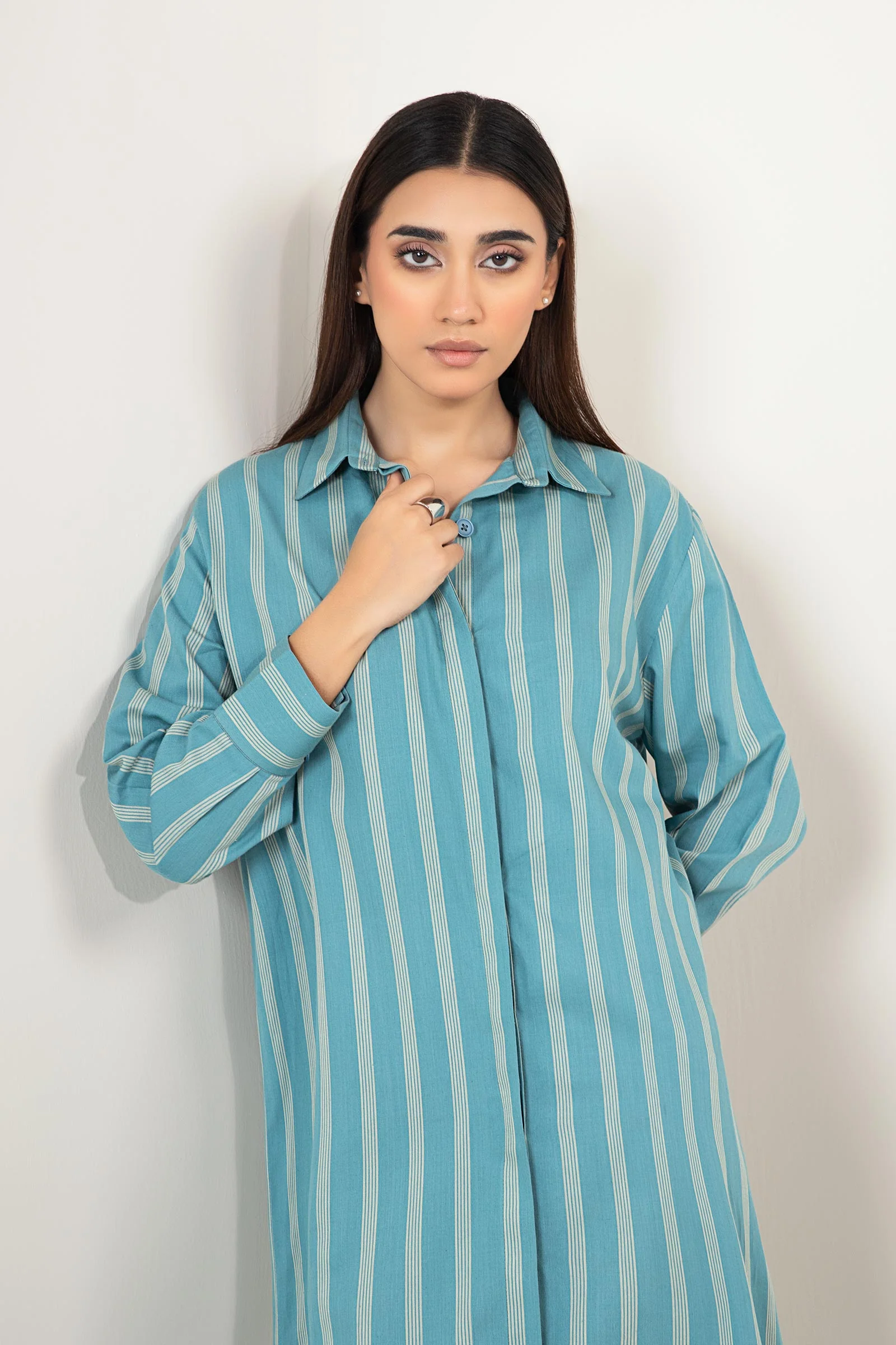 Striped Button-Down Dress - Image 3