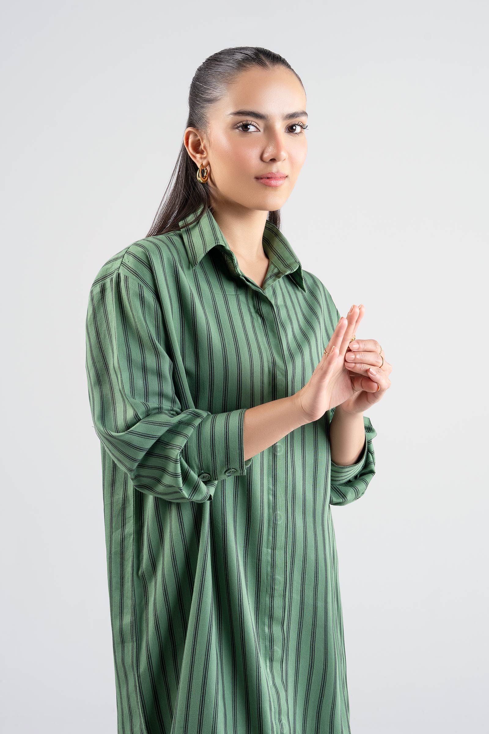 Striped Button-Down Dress - Image 2