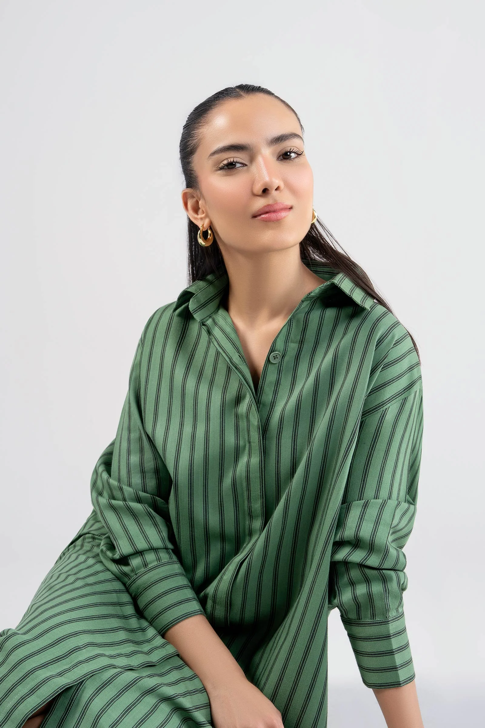 Striped Button-Down Dress - Image 5