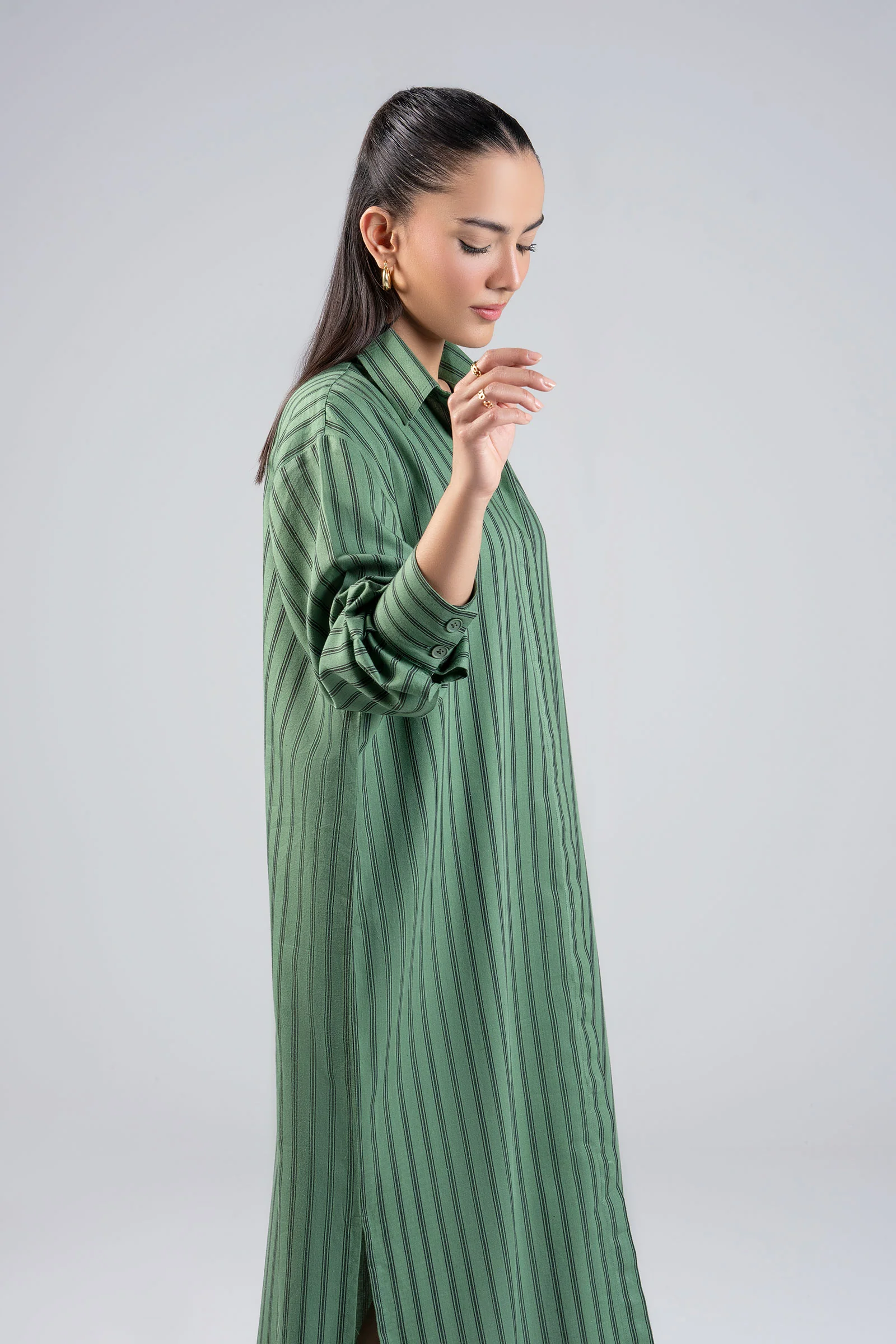 Striped Button-Down Dress - Image 6