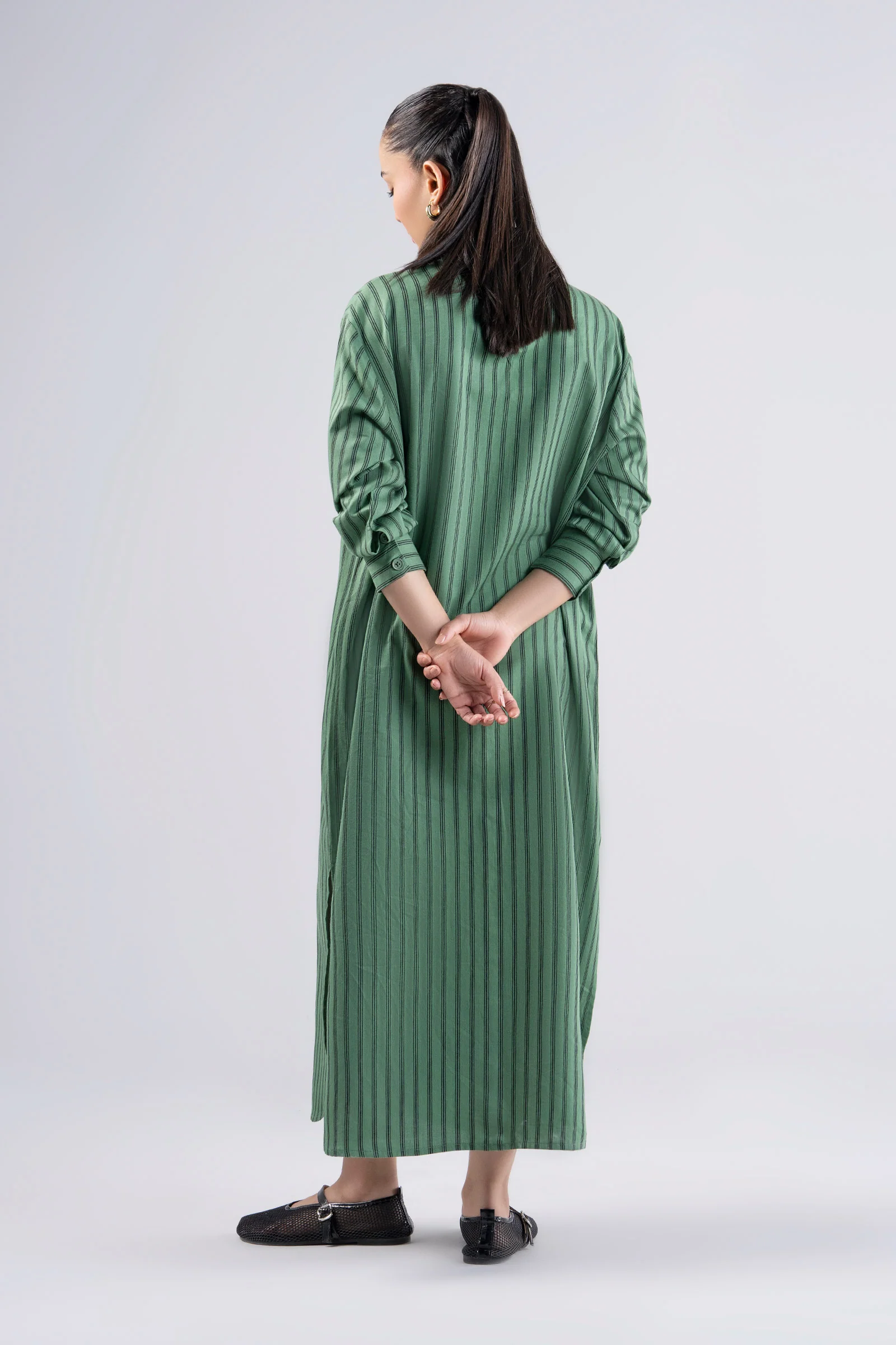 Striped Button-Down Dress - Image 7