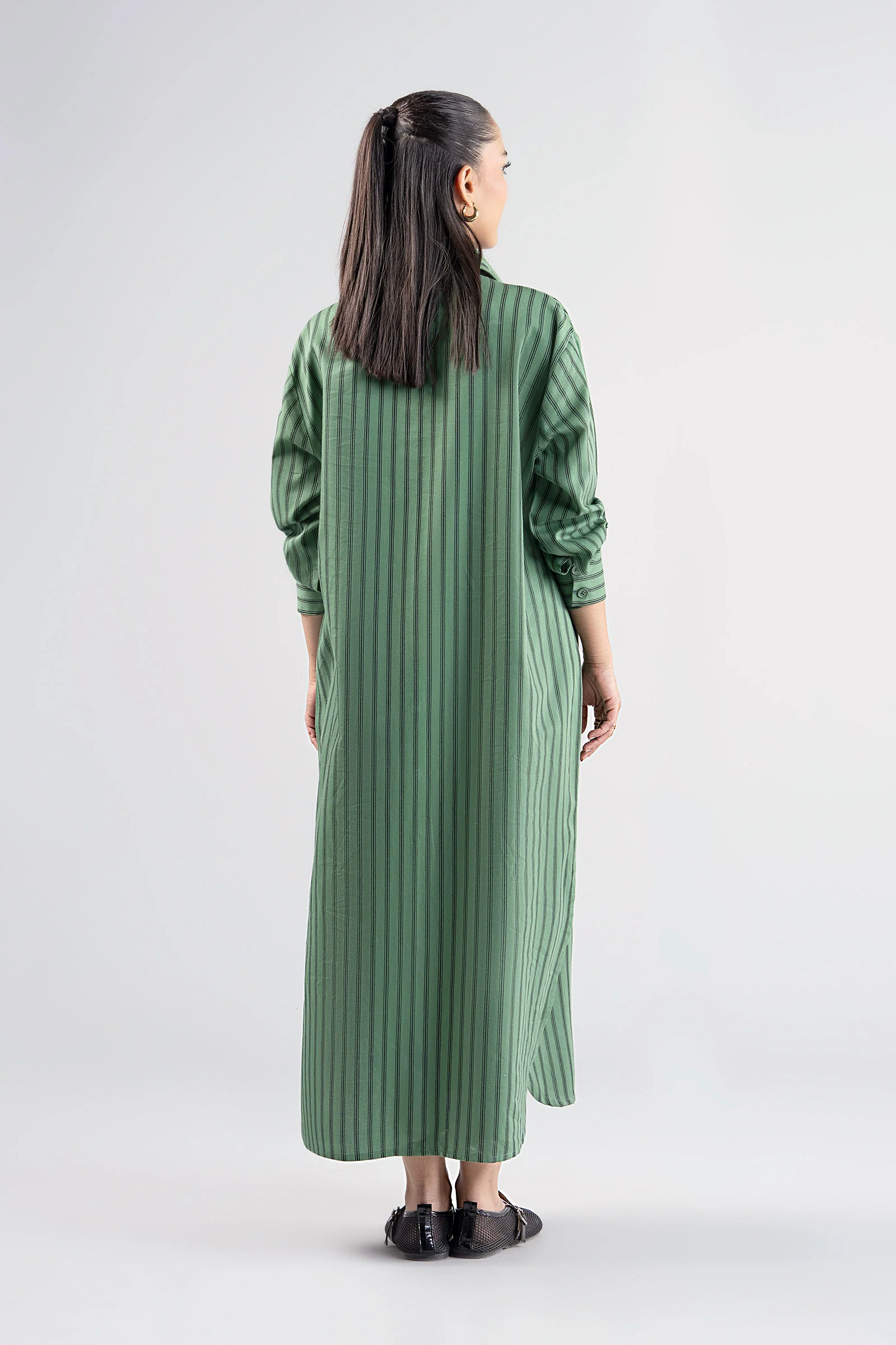 Striped Button-Down Dress - Image 8