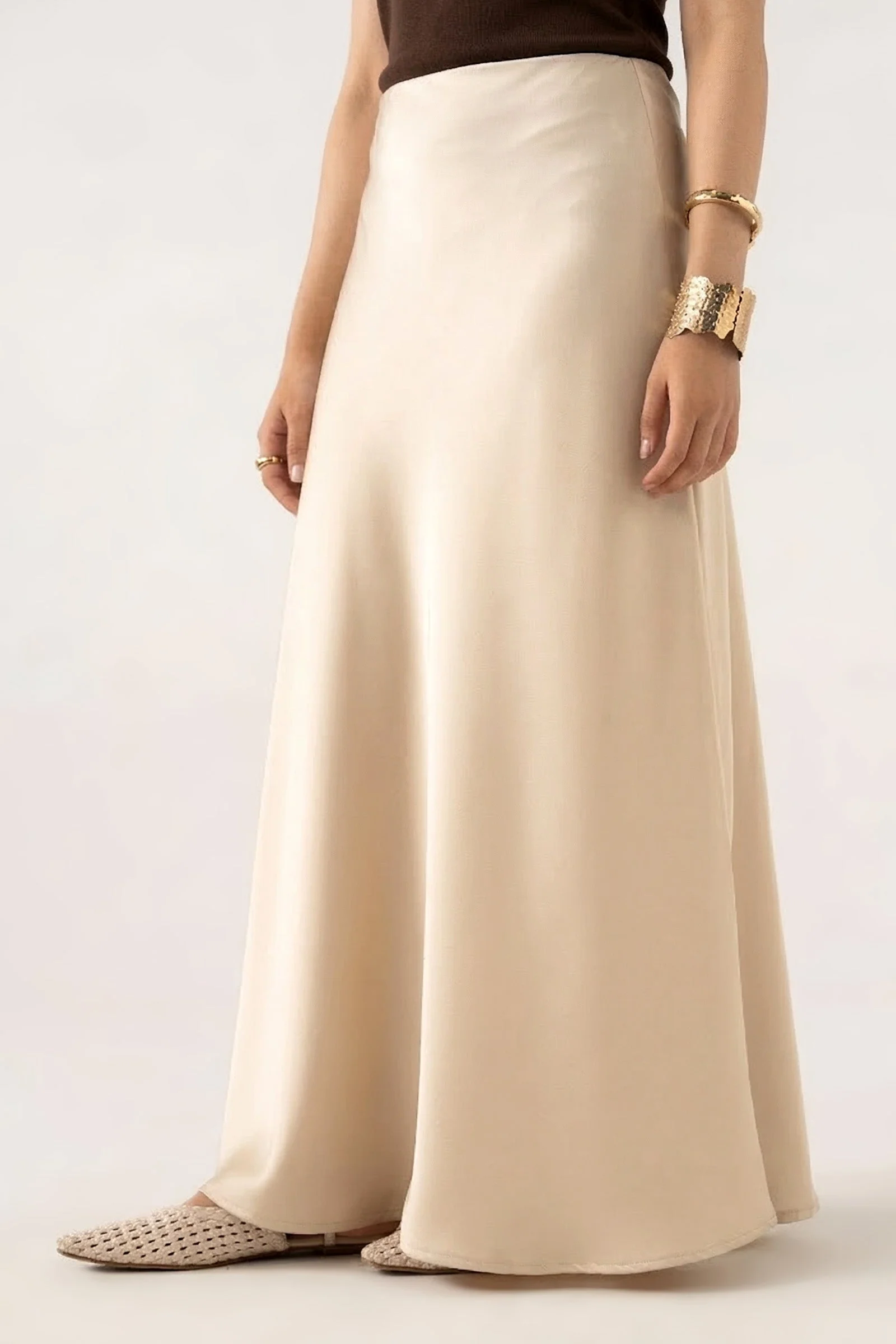 Silk Midi Skirt - Image 3