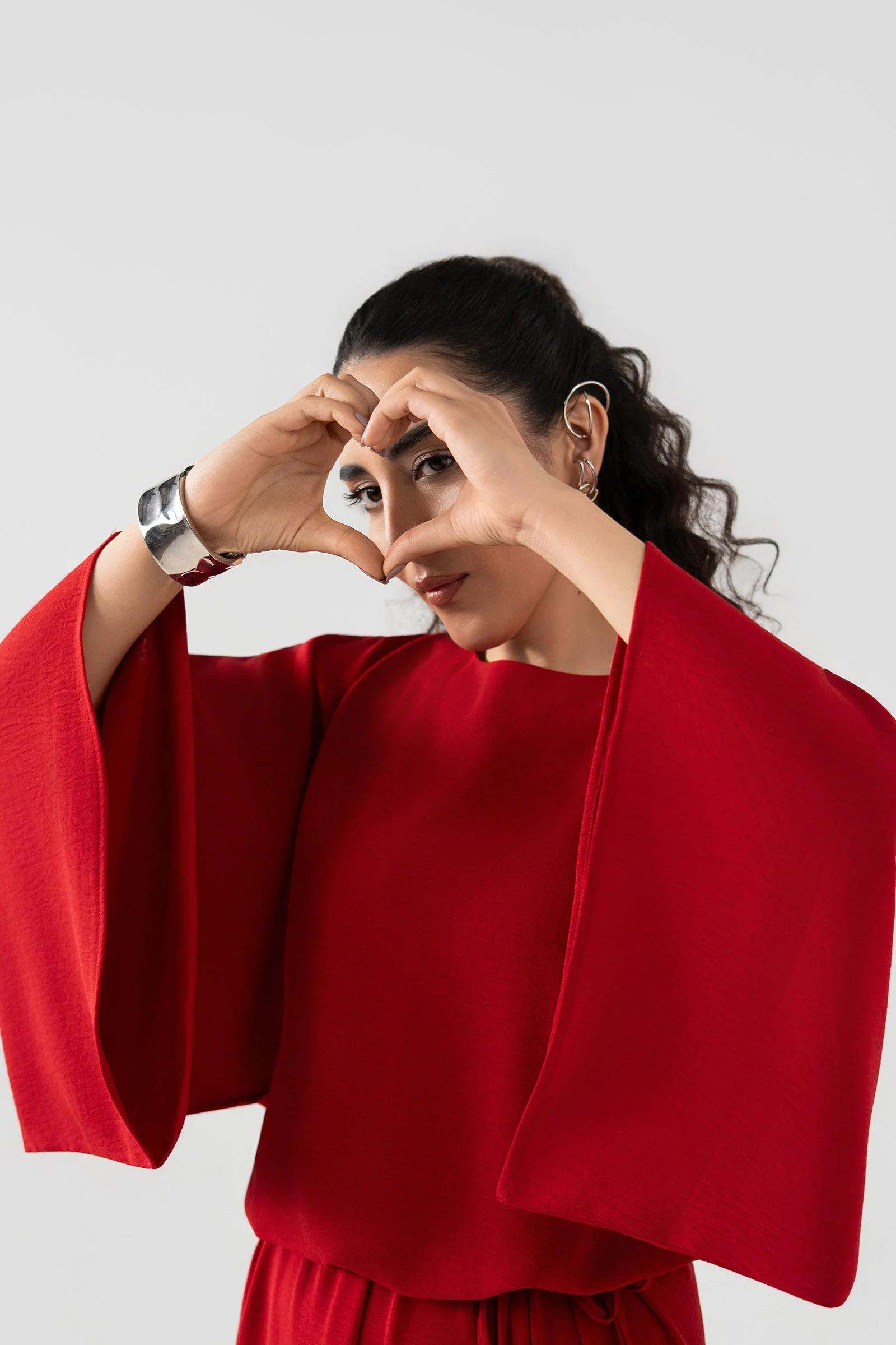 Batwing-Sleeve Dress - Image 3