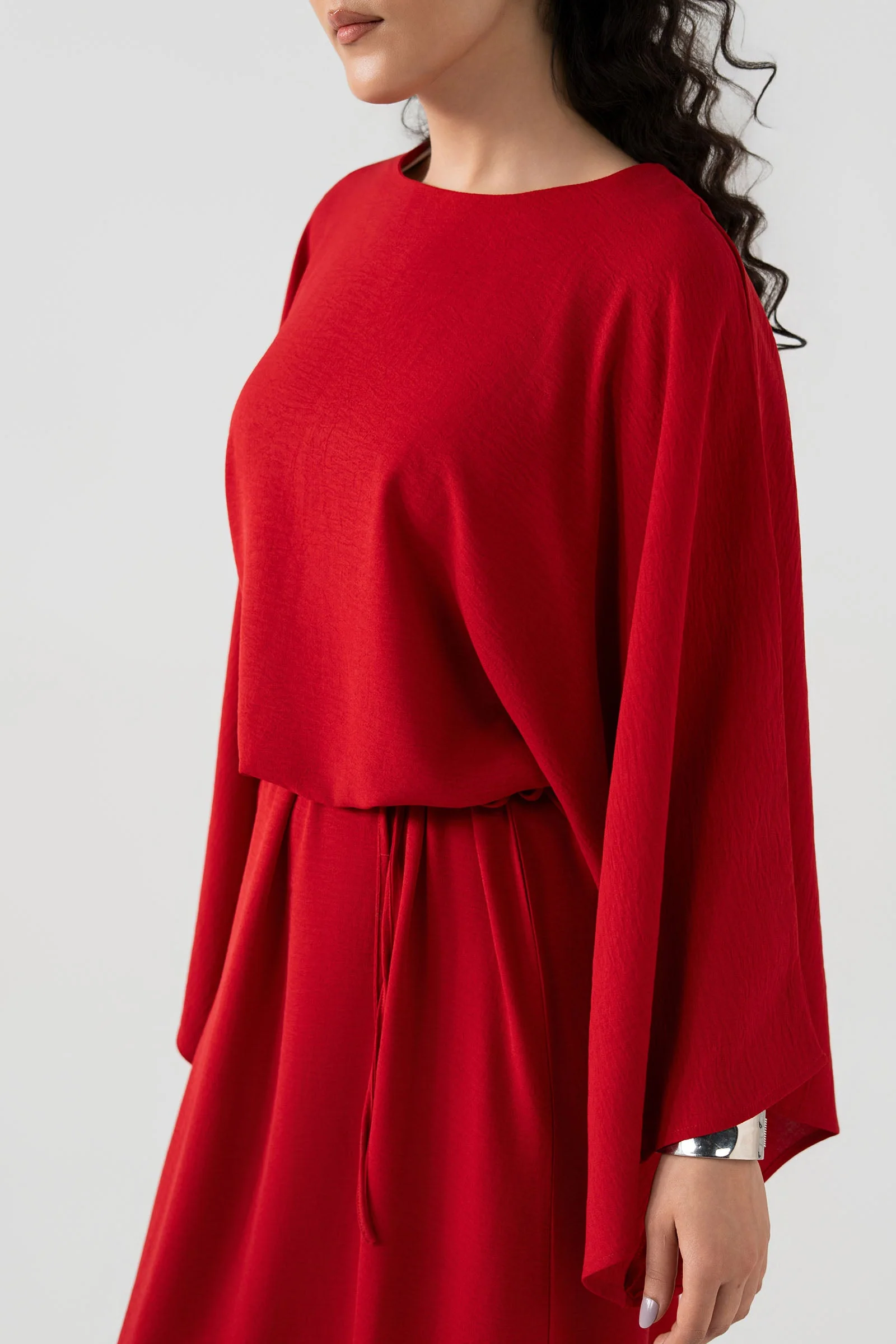 Batwing-Sleeve Dress - Image 6