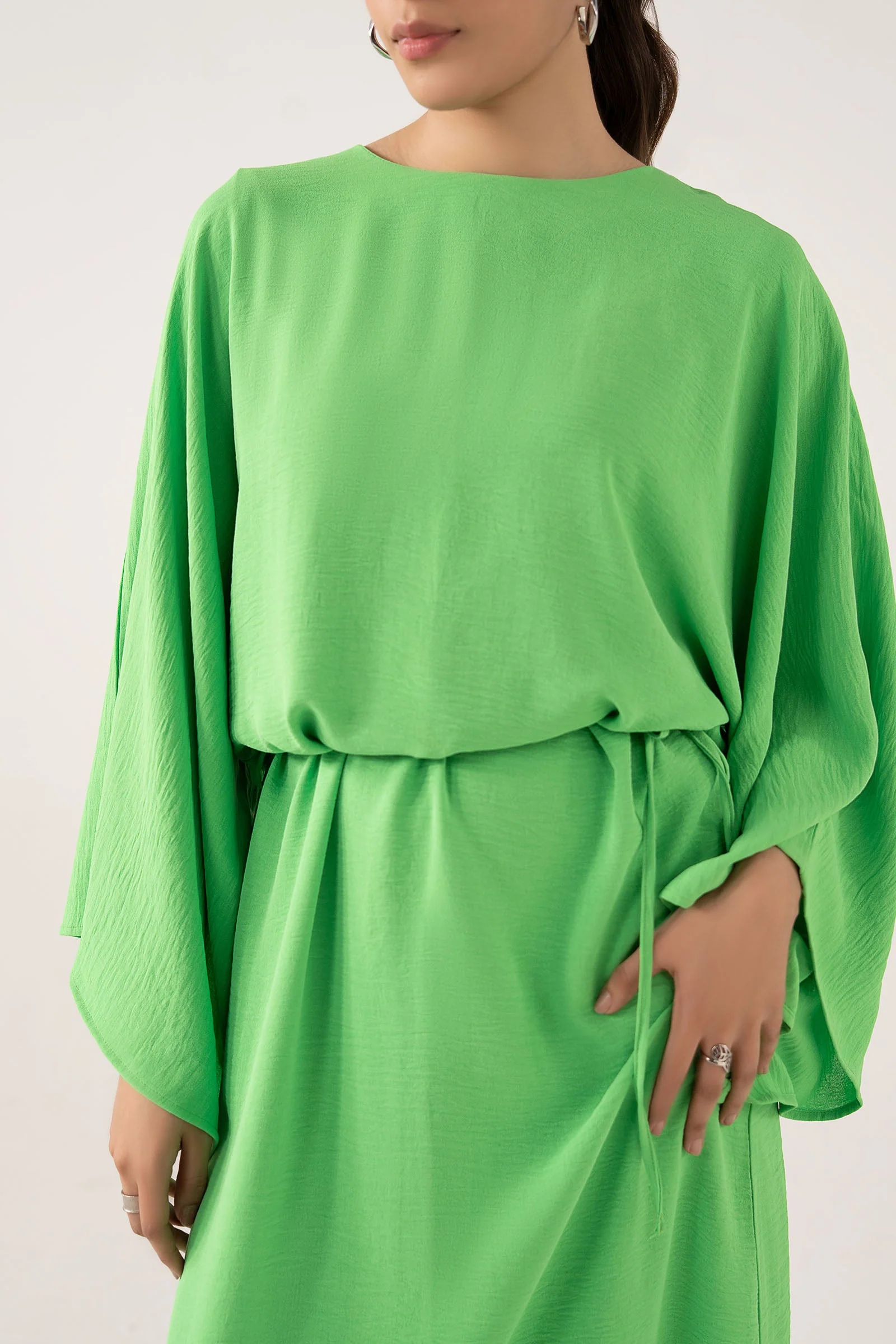 Batwing-Sleeve Dress - Image 12