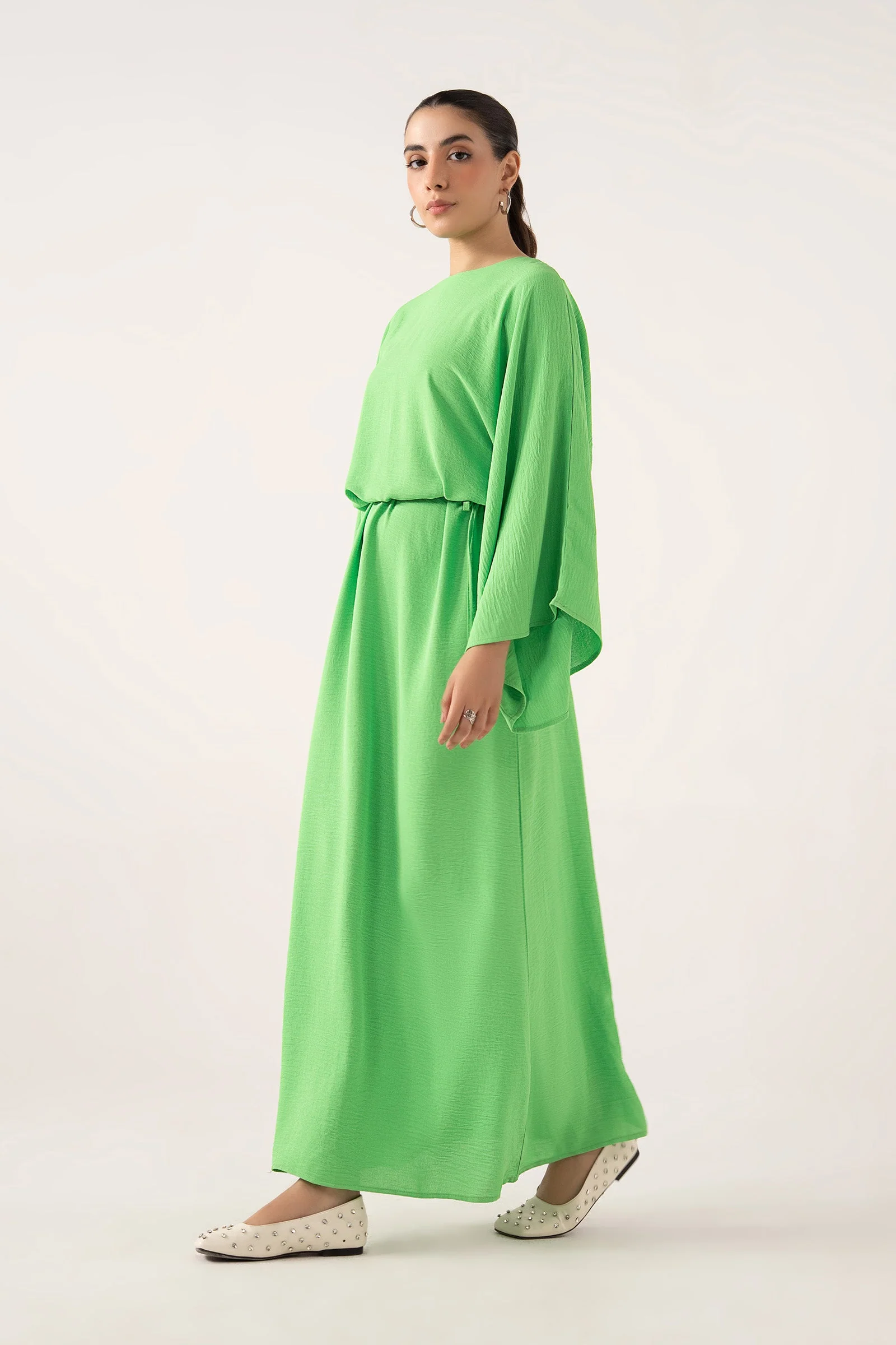 Batwing-Sleeve Dress - Image 13