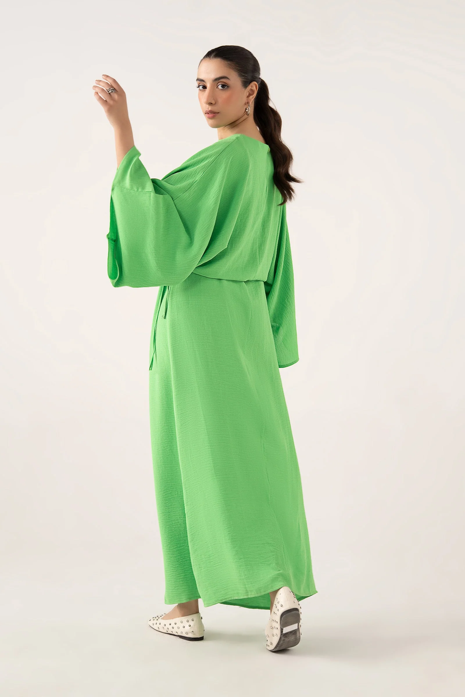 Batwing-Sleeve Dress - Image 14
