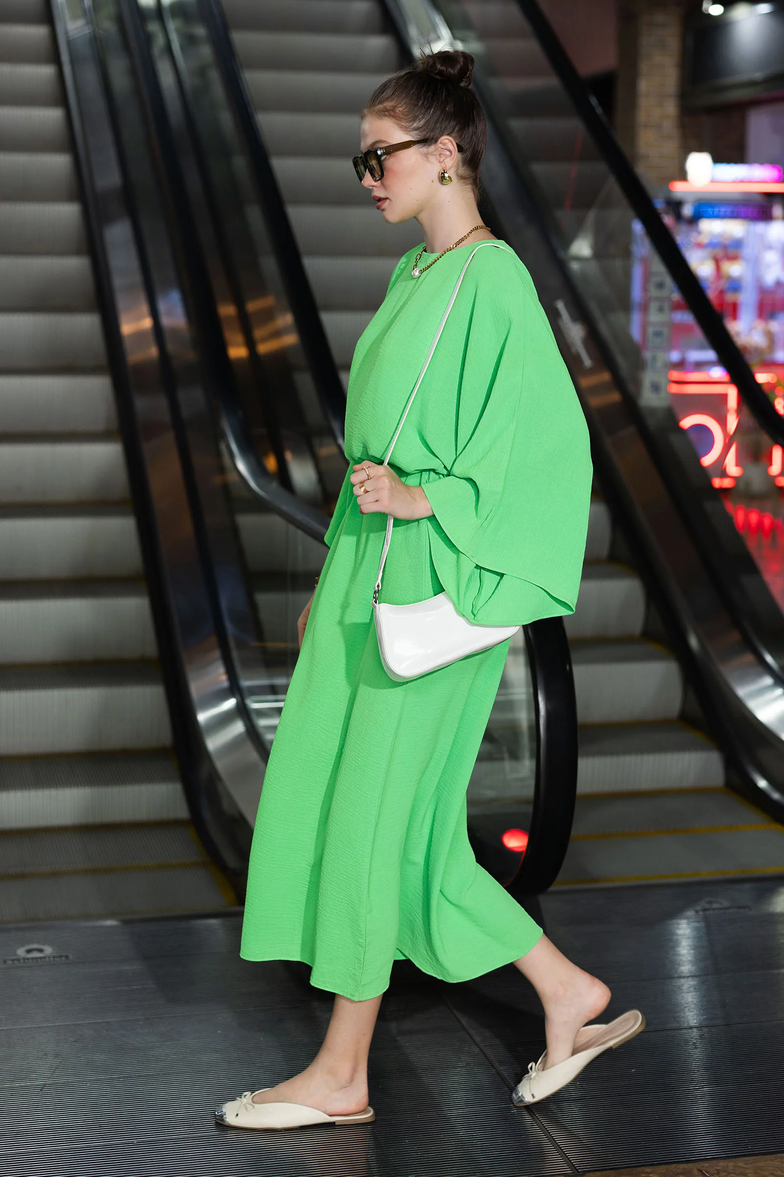 Batwing-Sleeve Dress - Image 4