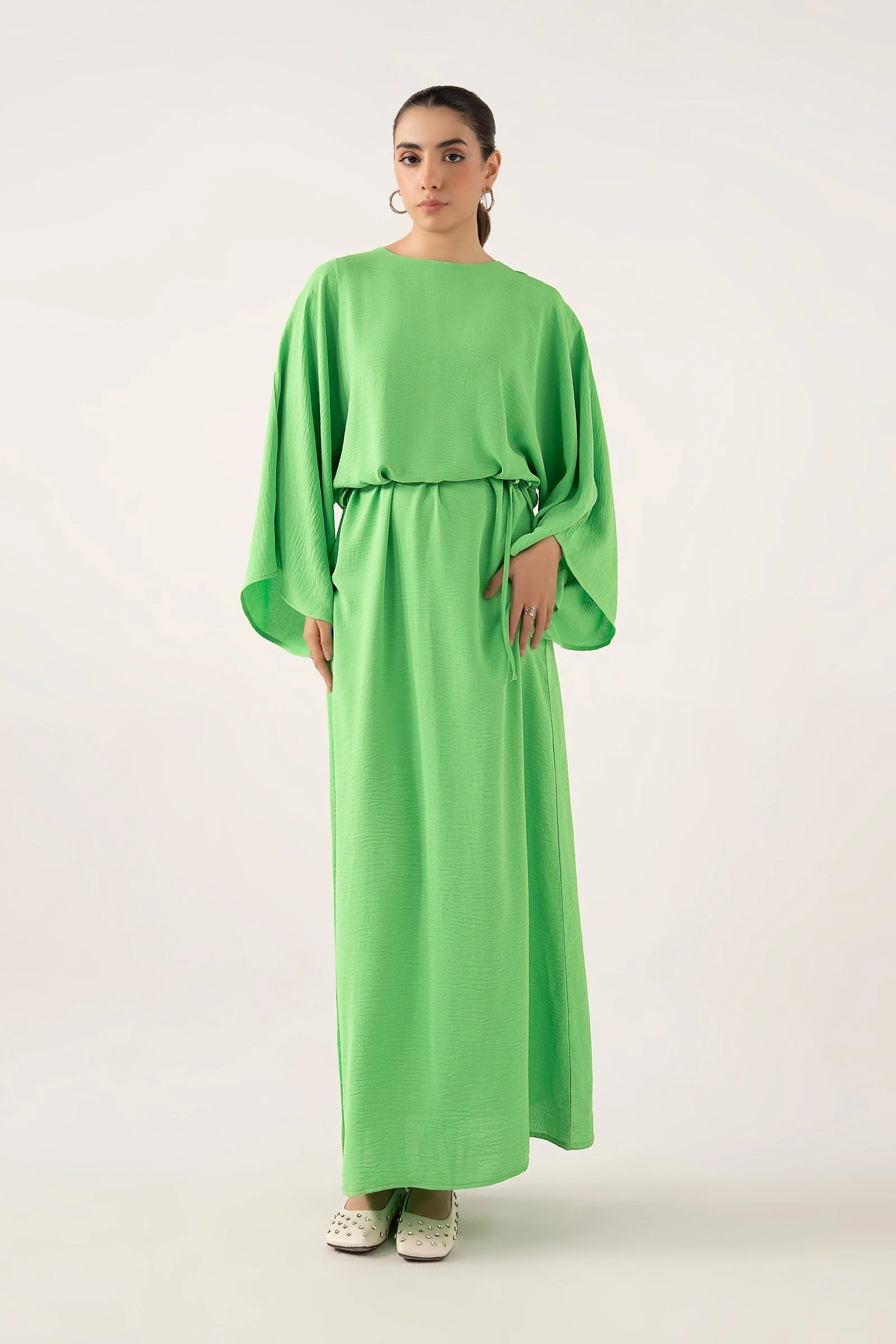 Batwing-Sleeve Dress - Image 7