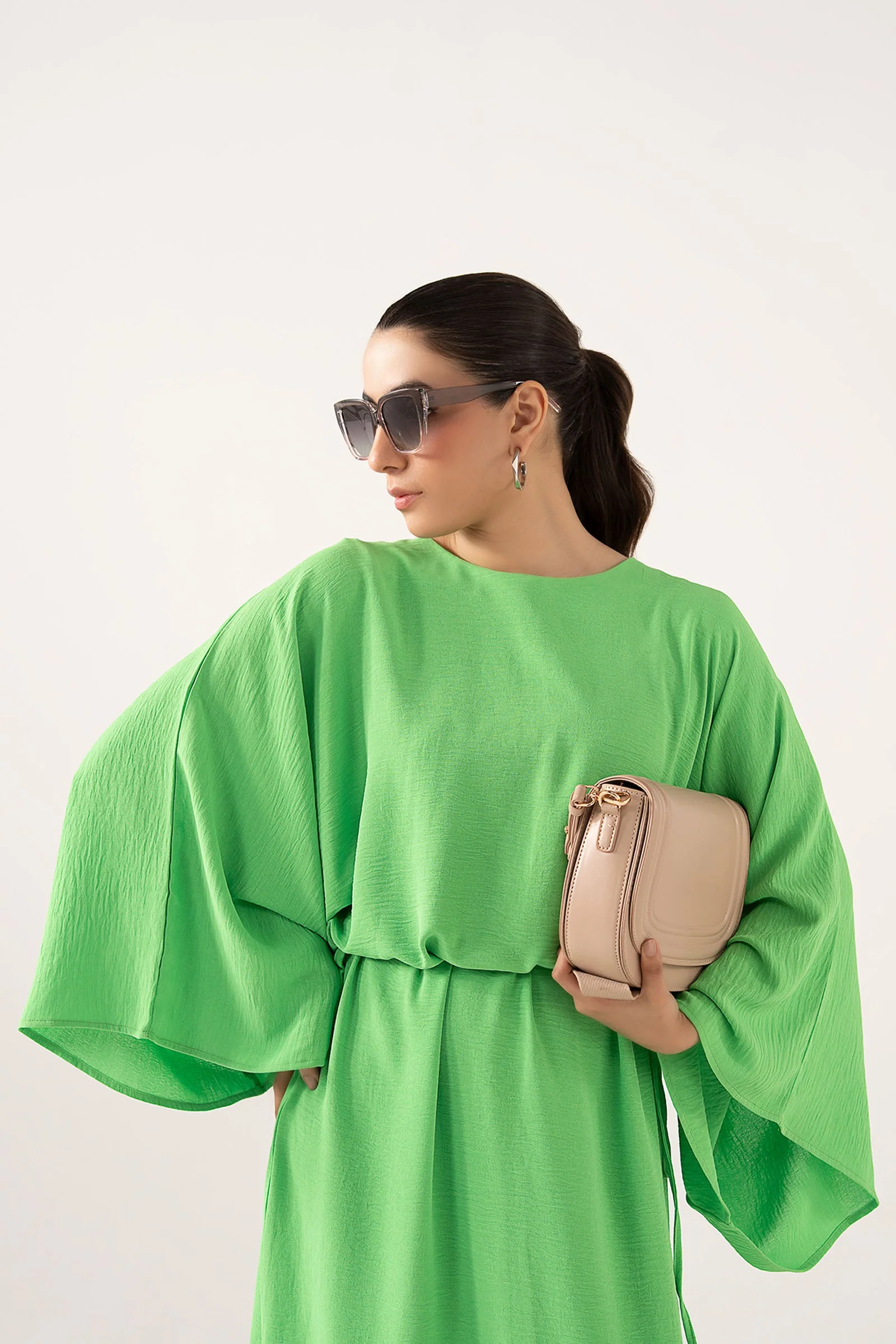 Batwing-Sleeve Dress - Image 9