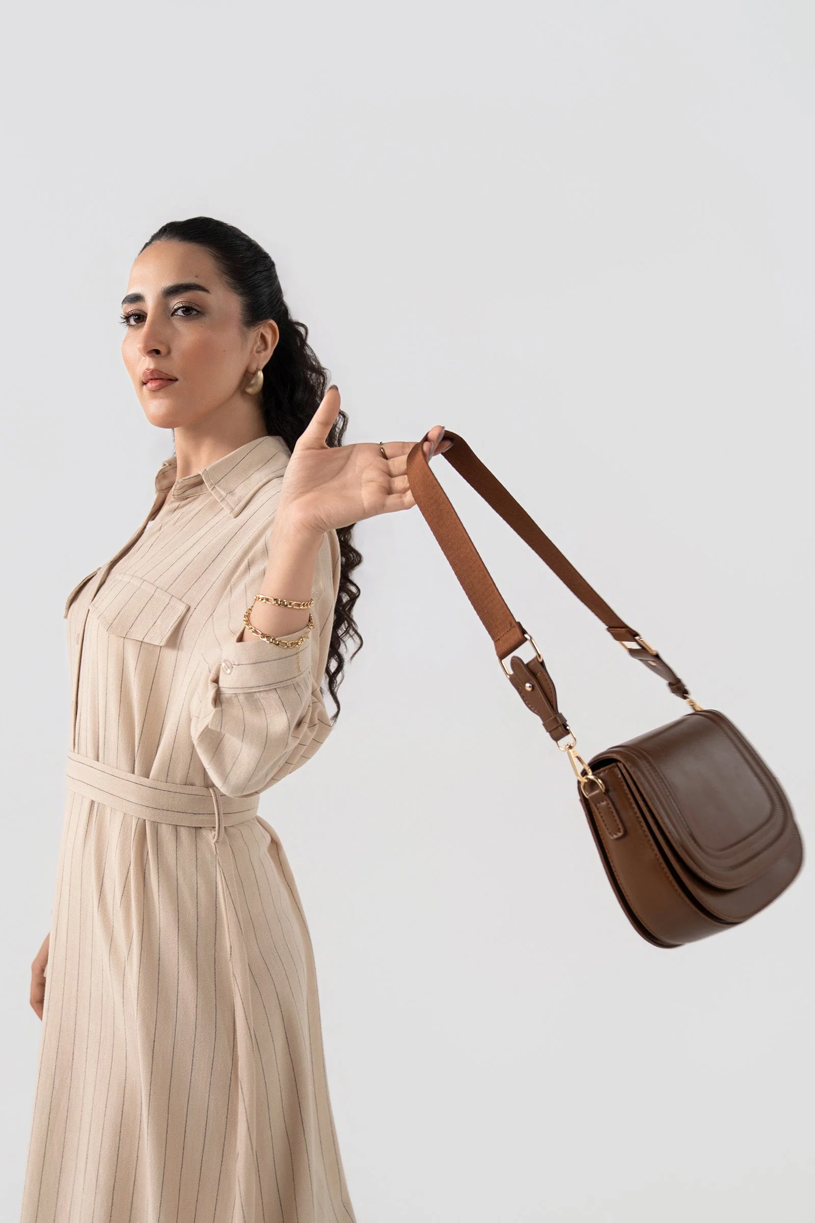 Striped Shirt Dress - Image 11