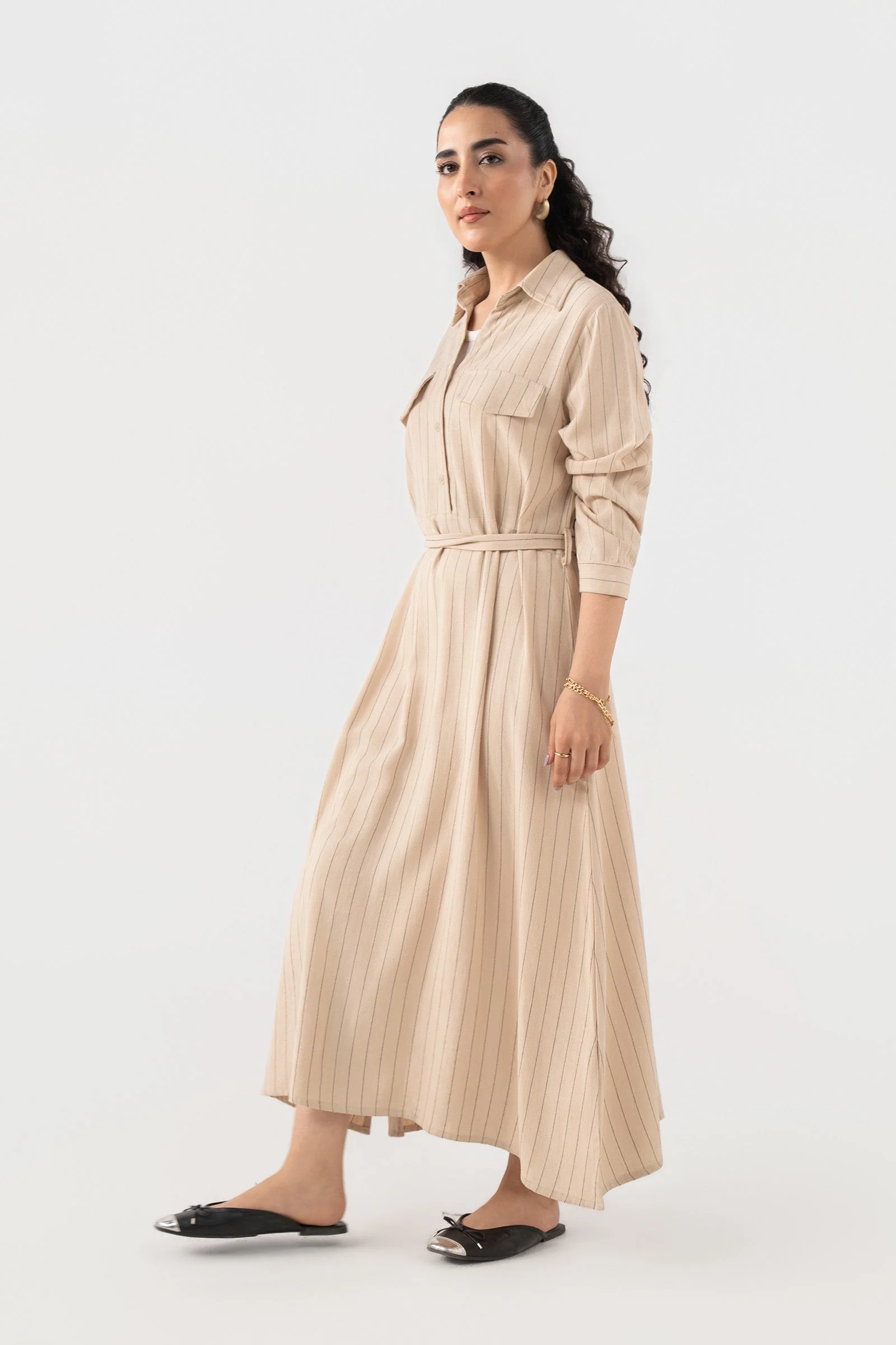 Striped Shirt Dress - Image 13