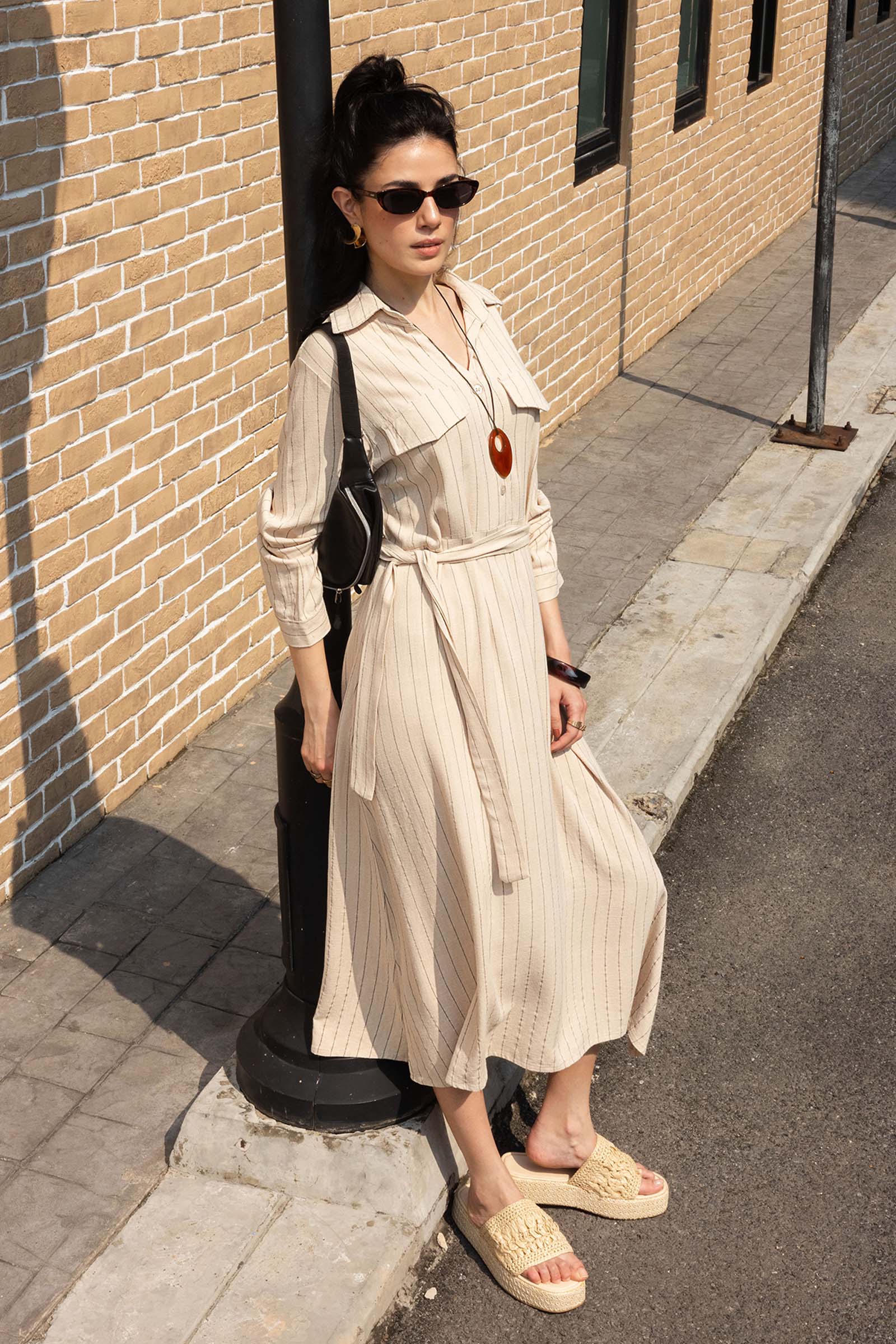 Striped Shirt Dress - Image 6