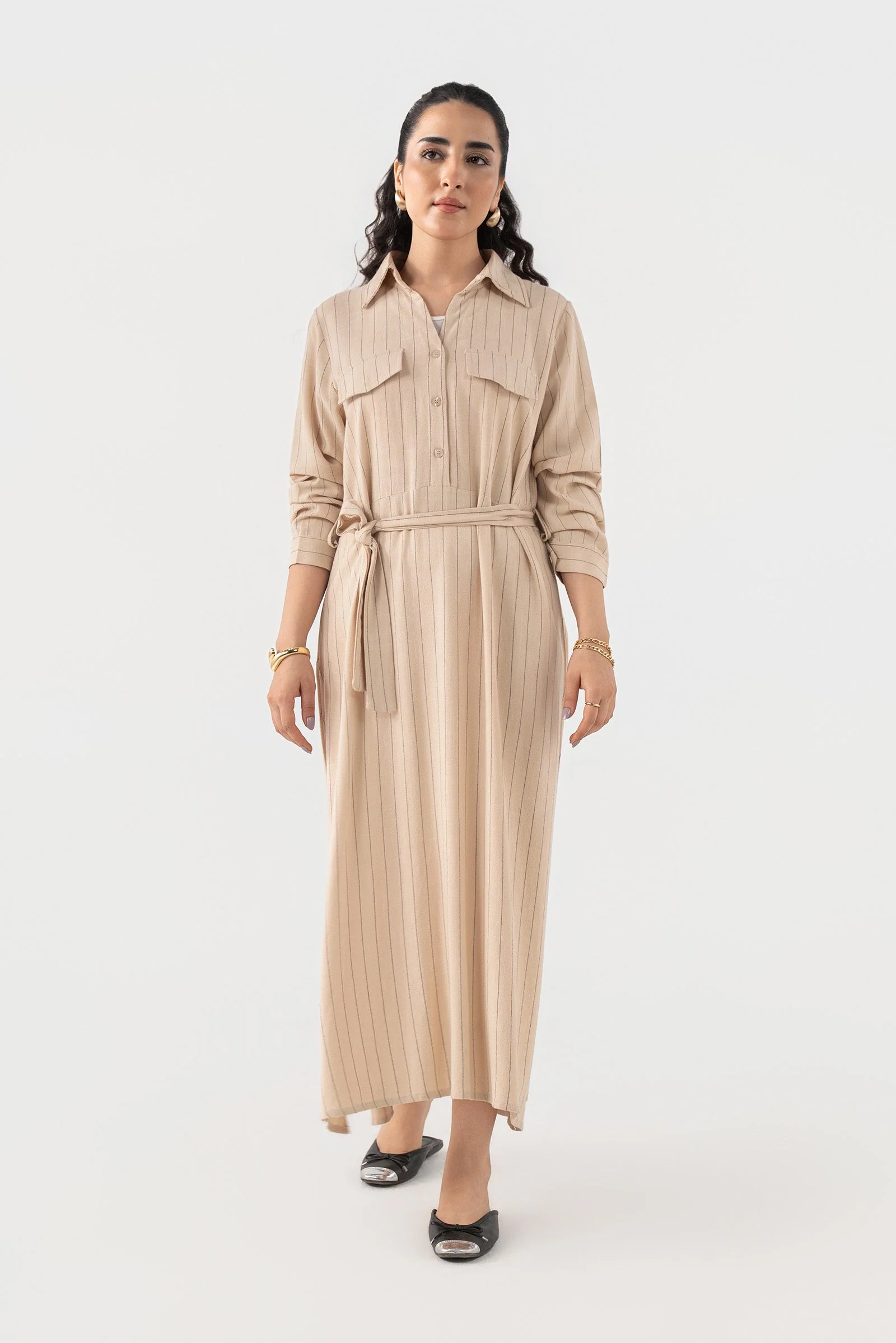 Striped Shirt Dress - Image 8