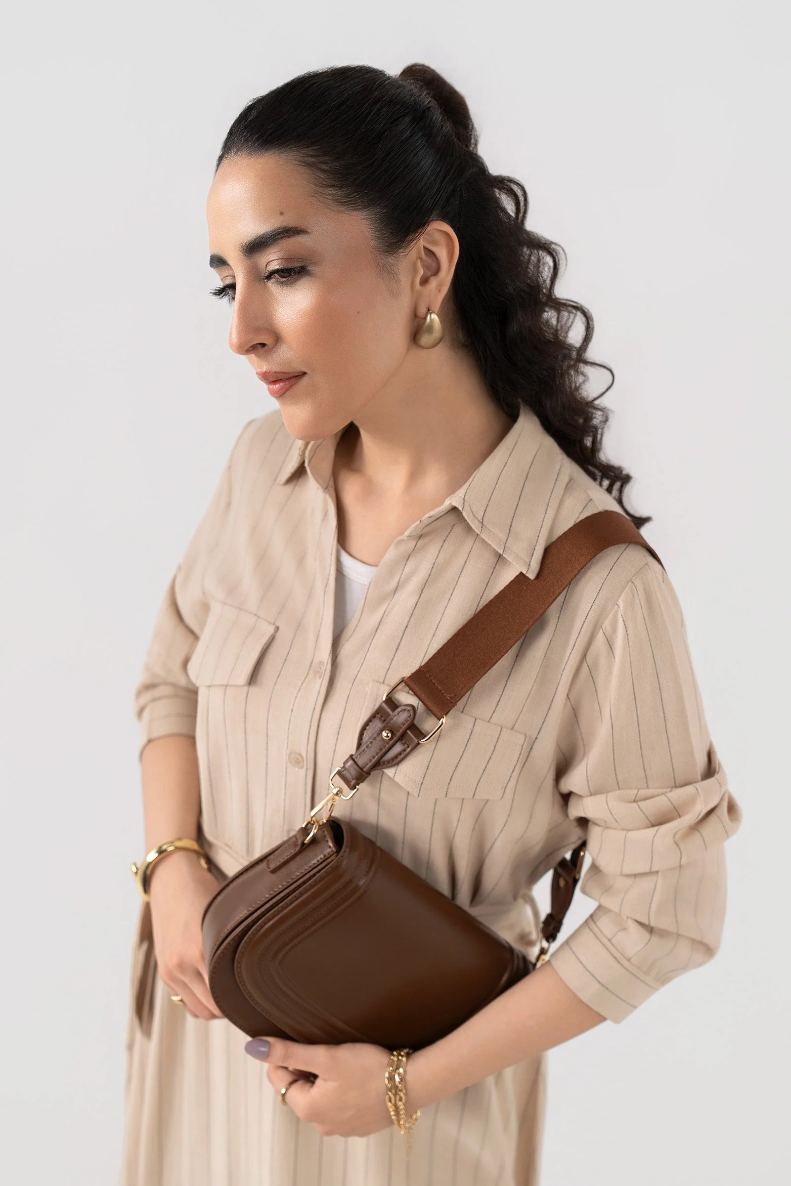 Striped Shirt Dress - Image 9