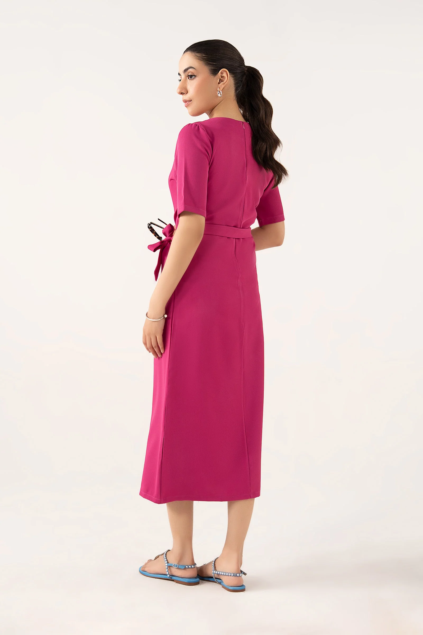 Belted Midi Dress - Image 14