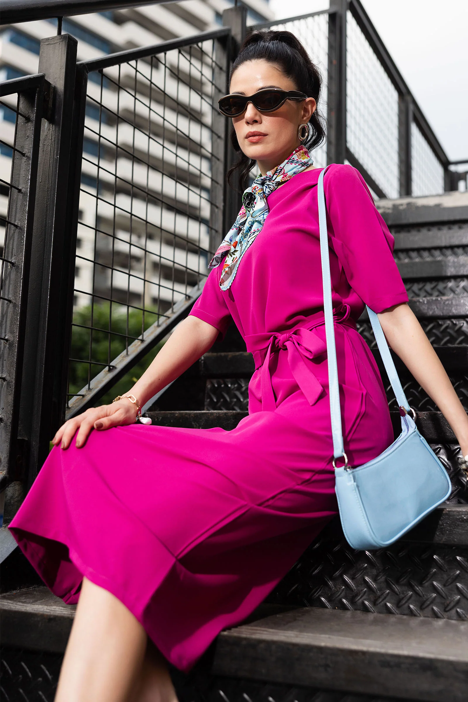 Belted Midi Dress - Image 3