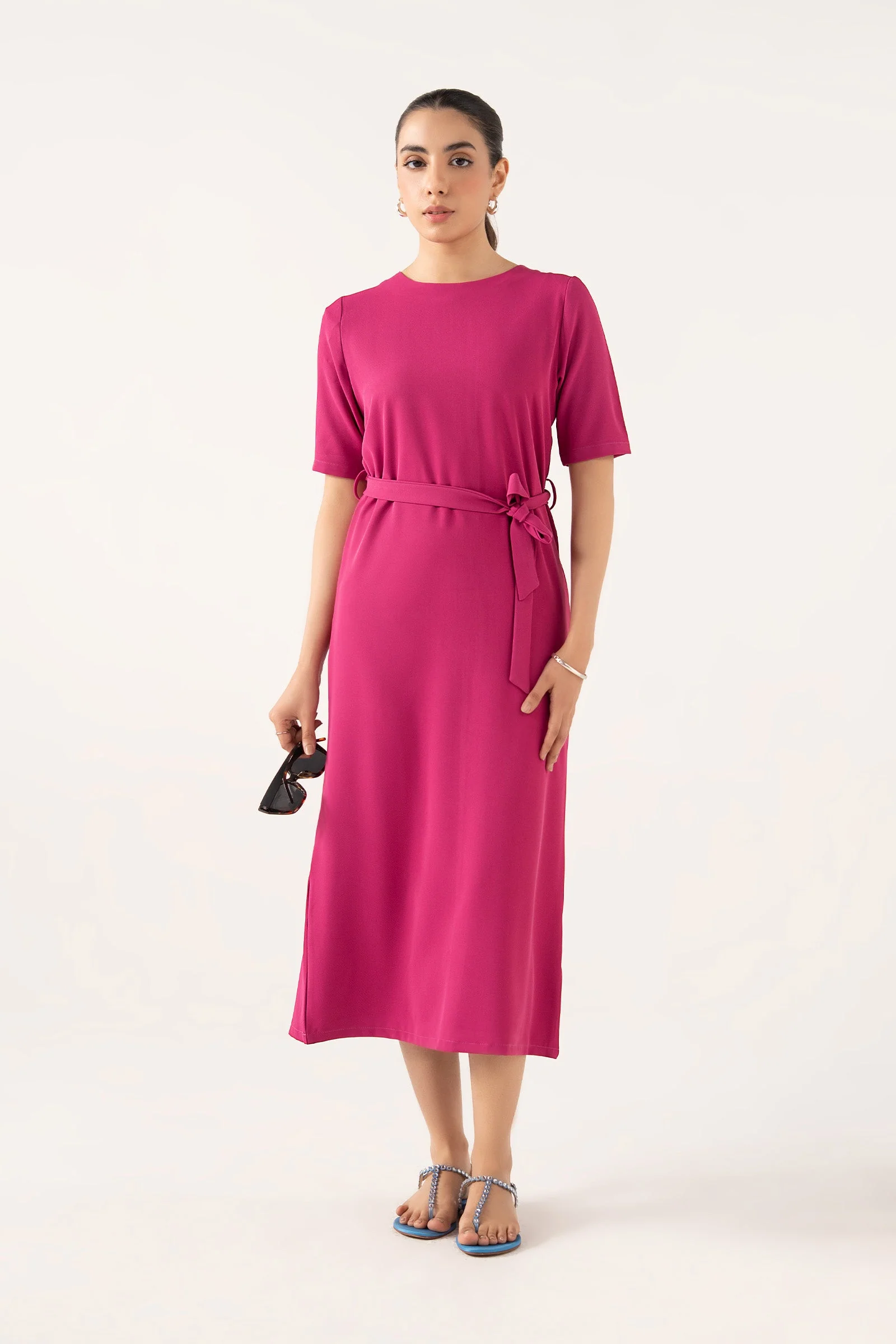 Belted Midi Dress - Image 7