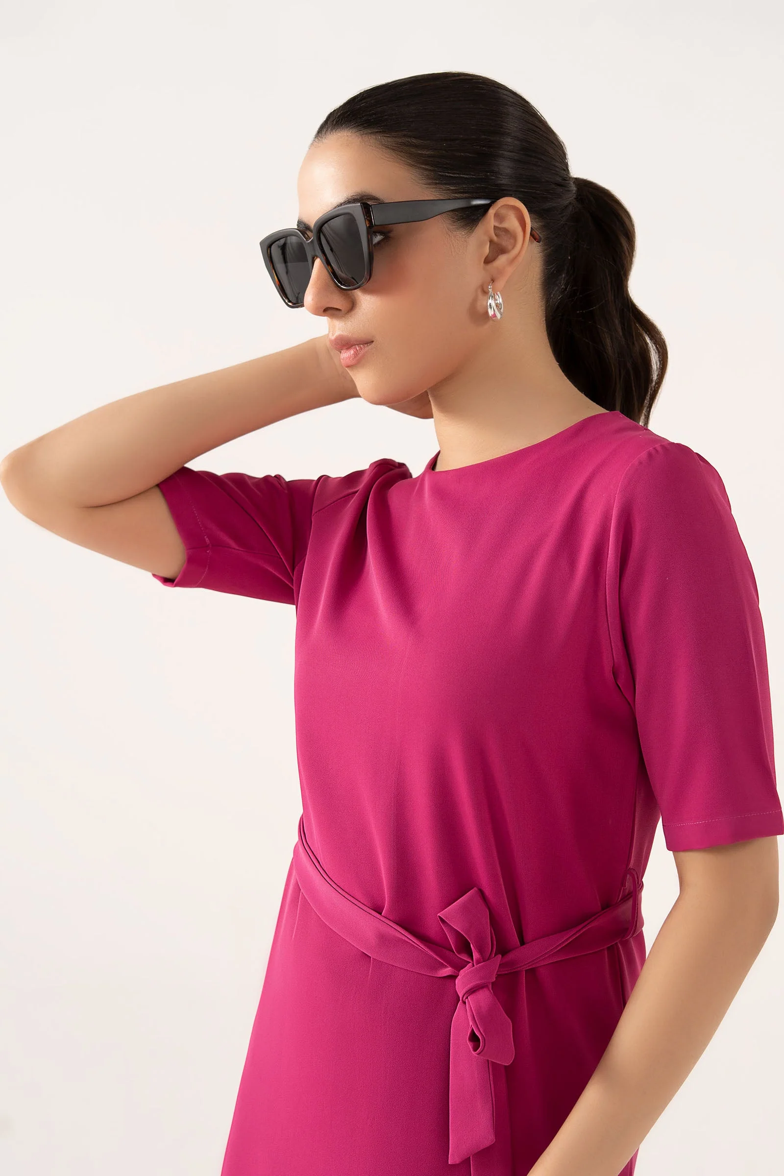 Belted Midi Dress - Image 8