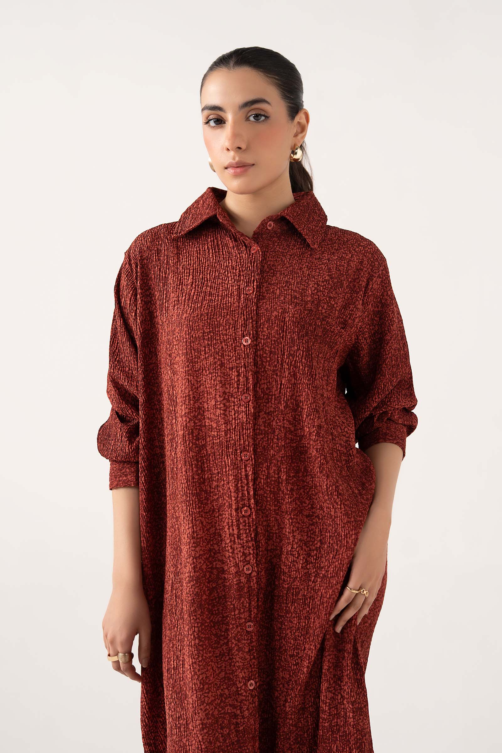 Printed Button-Down Dress - Image 3