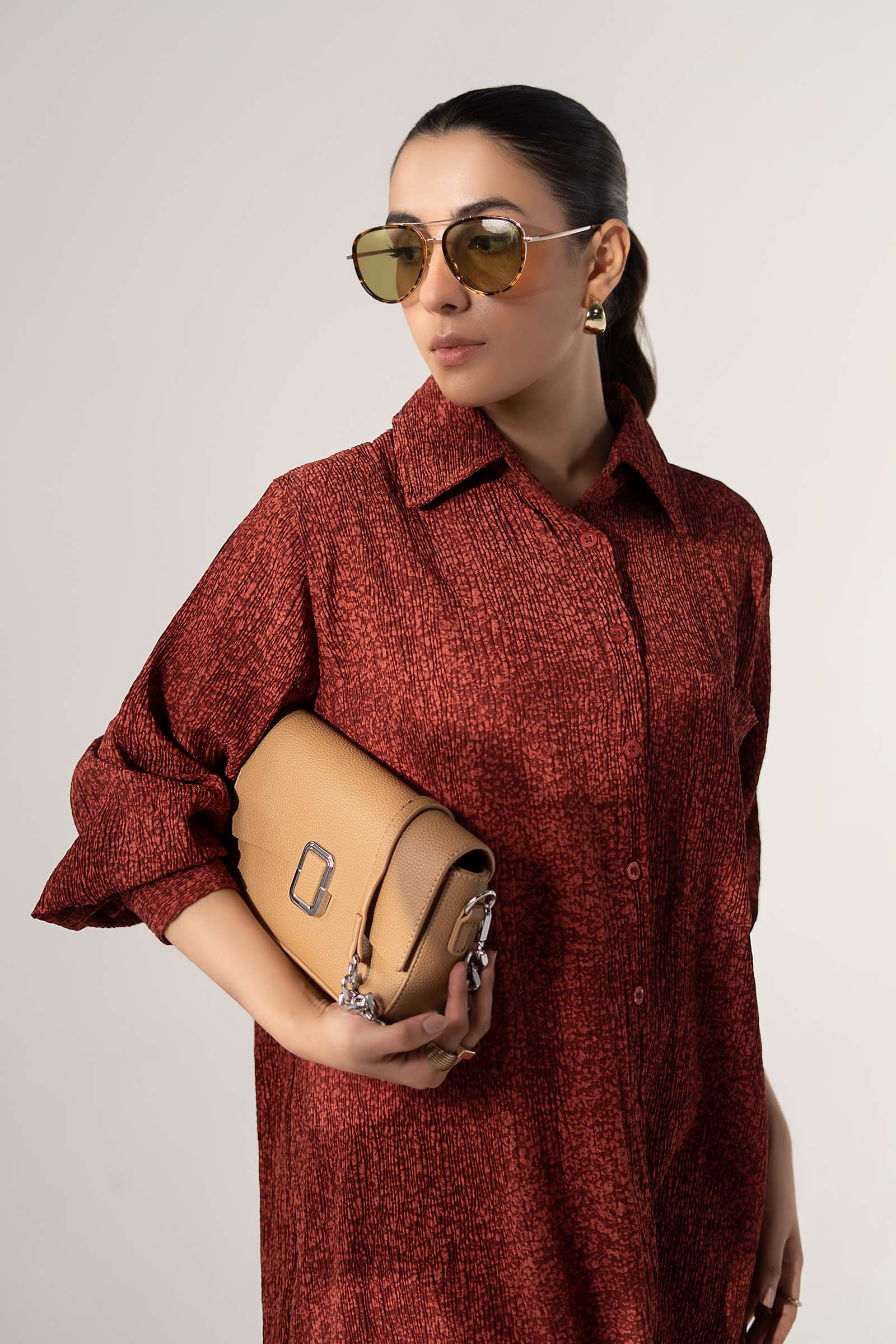 Printed Button-Down Dress - Image 6