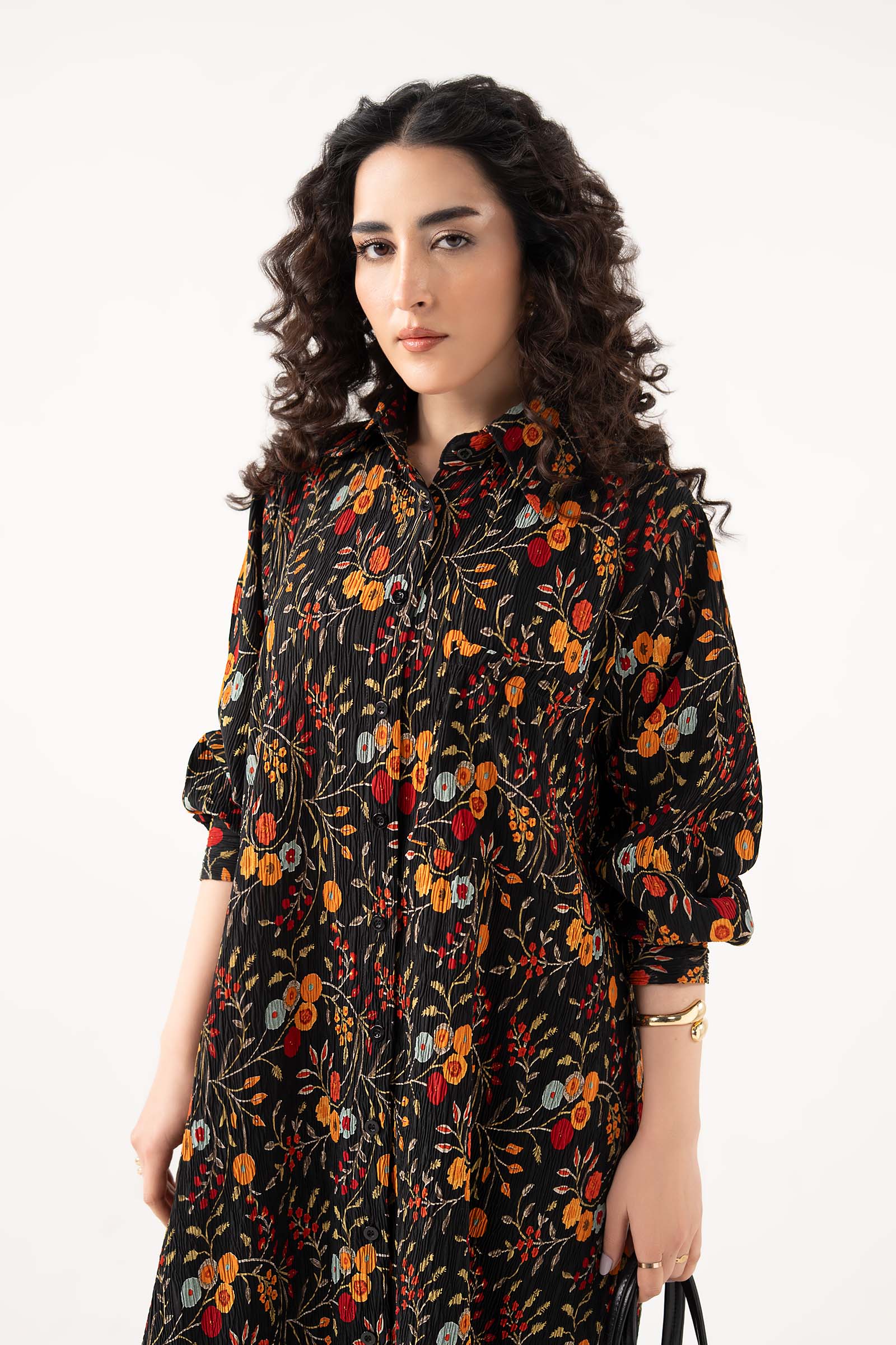 Printed Button-Down Dress - Image 7