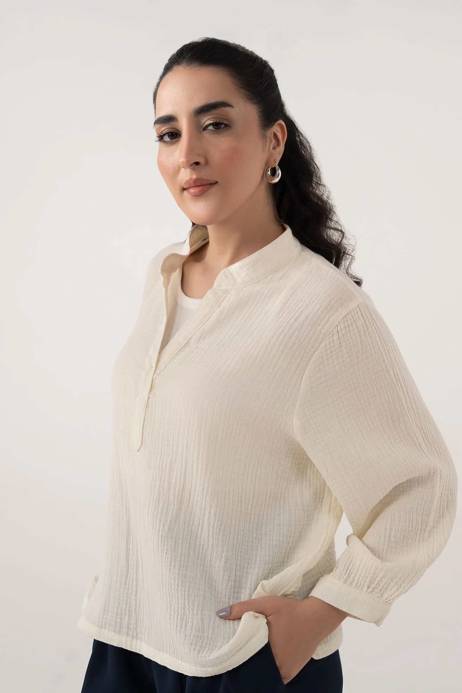 Muslin Buttoned Top - Image 8
