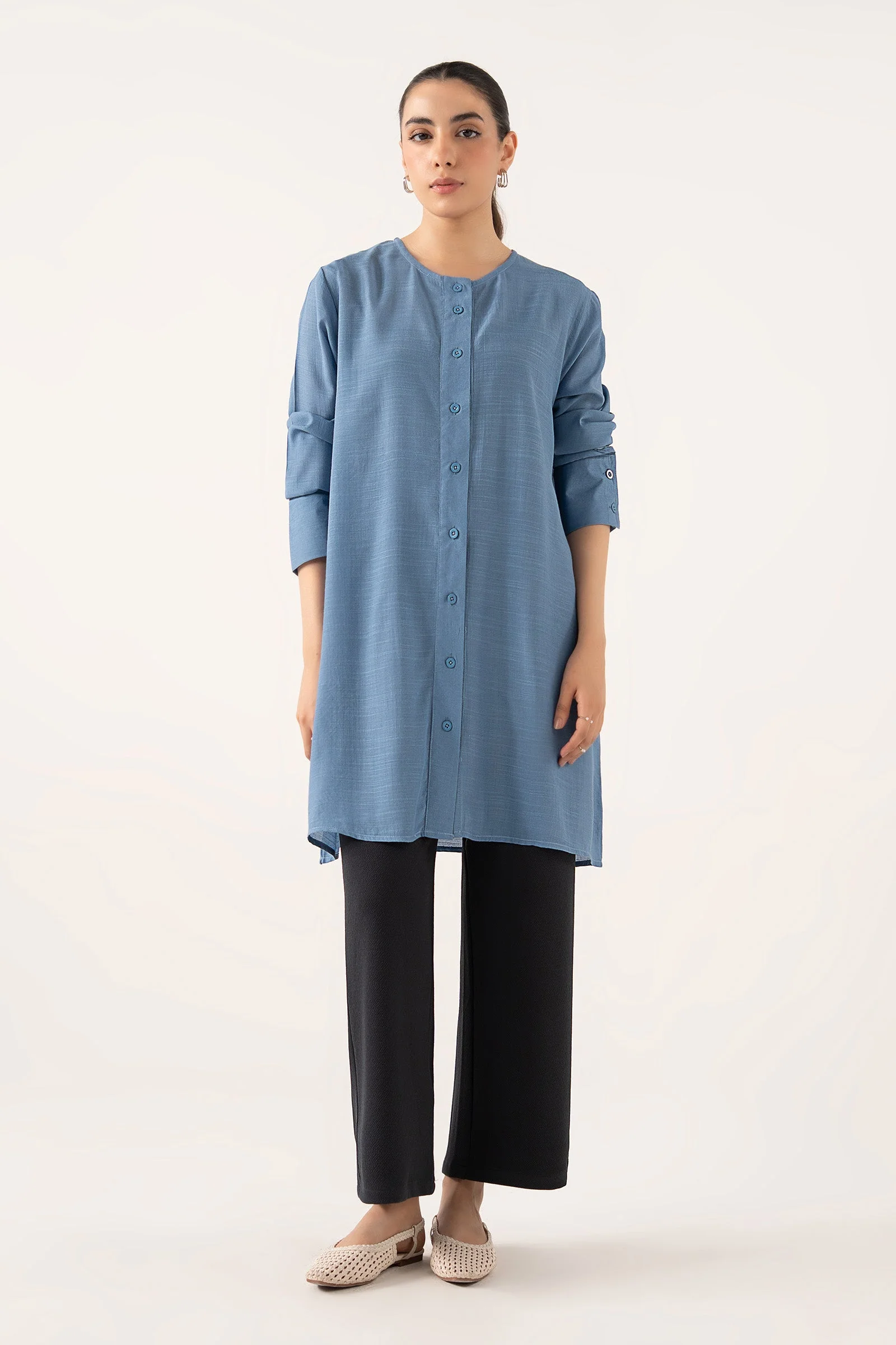 Long Buttoned Top - Image 2
