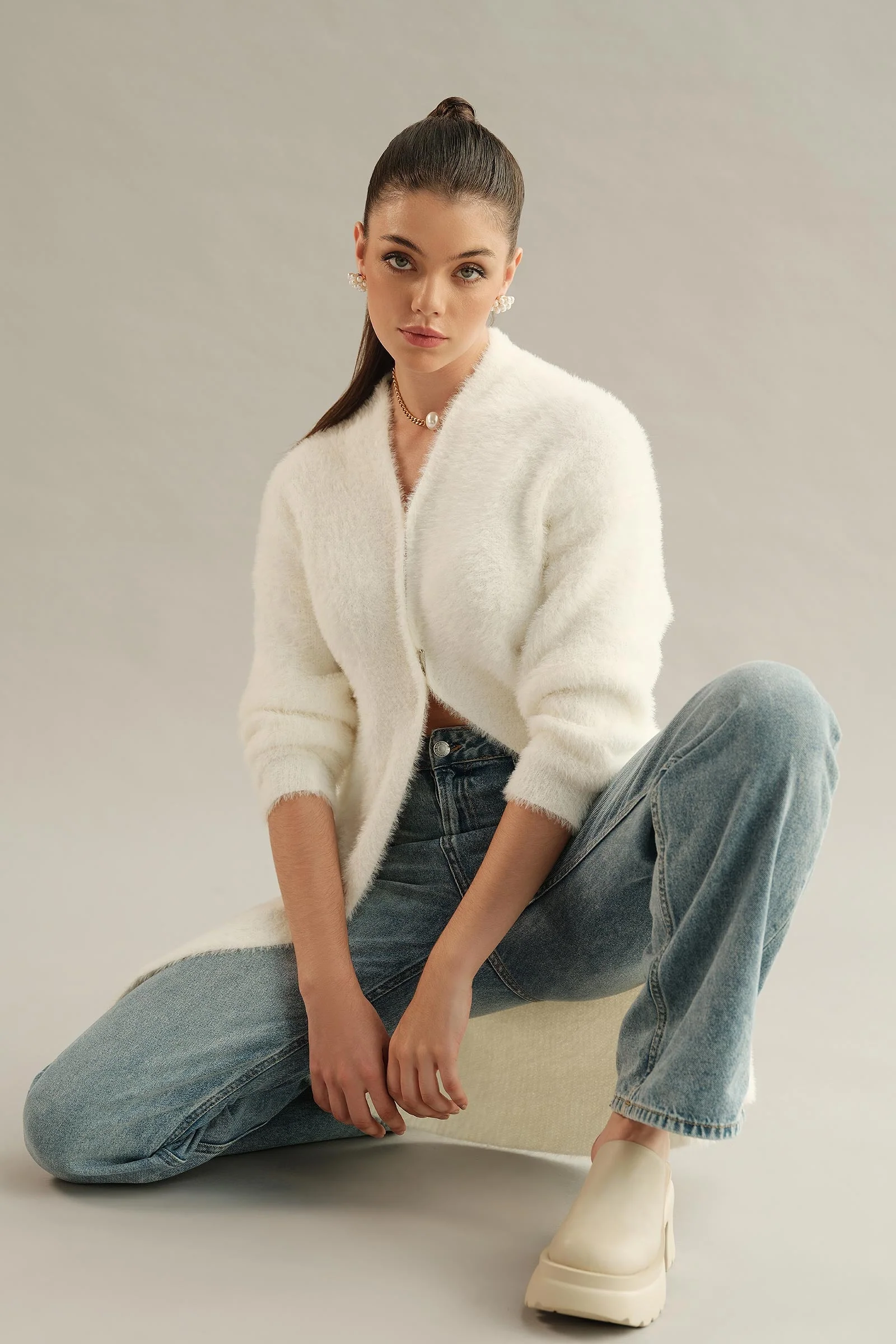 Open Front Sweater (Free Size) - Image 2